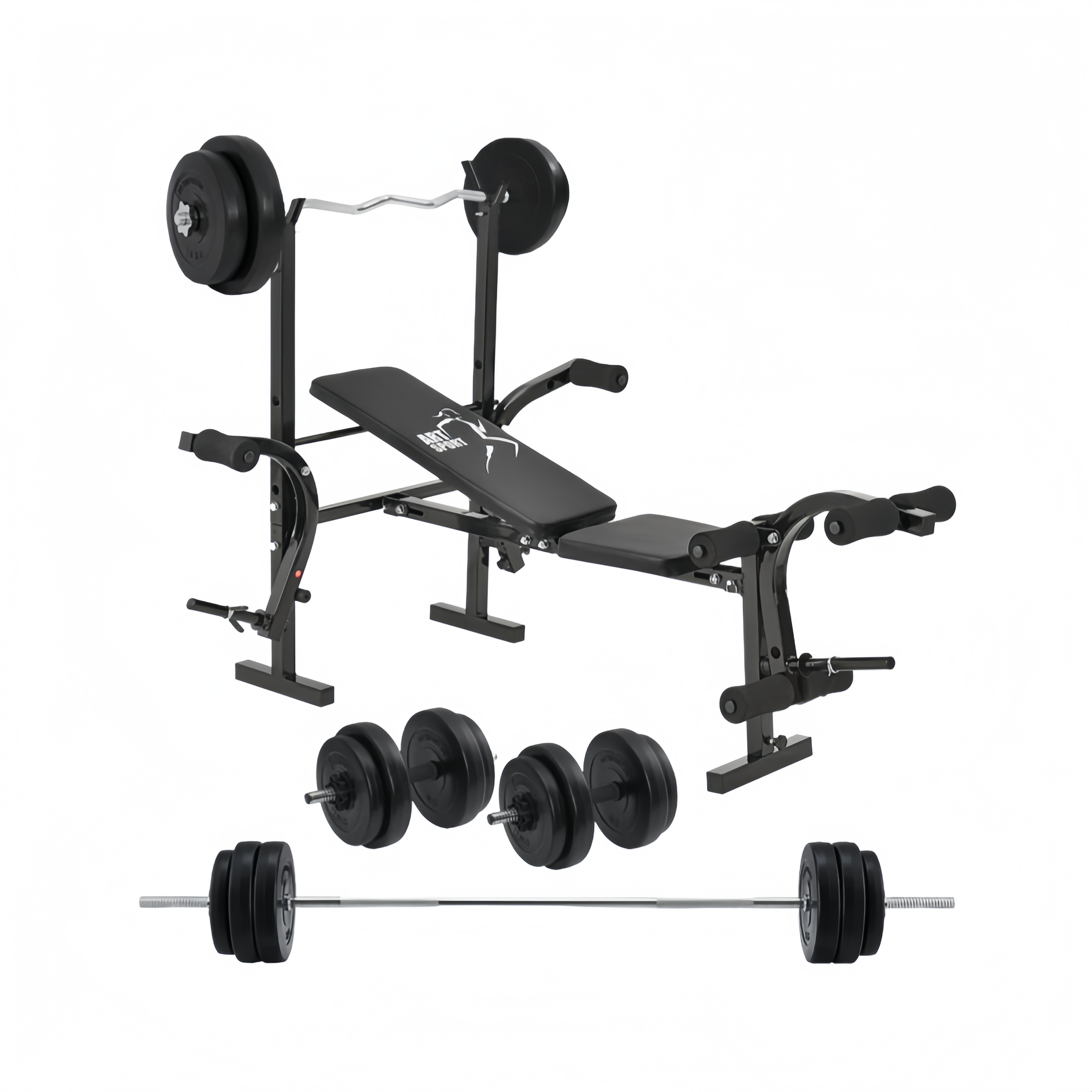ProfiGym 1000 – Hantelbank mit 60 kg Komplett-Set für dein Home-Gym