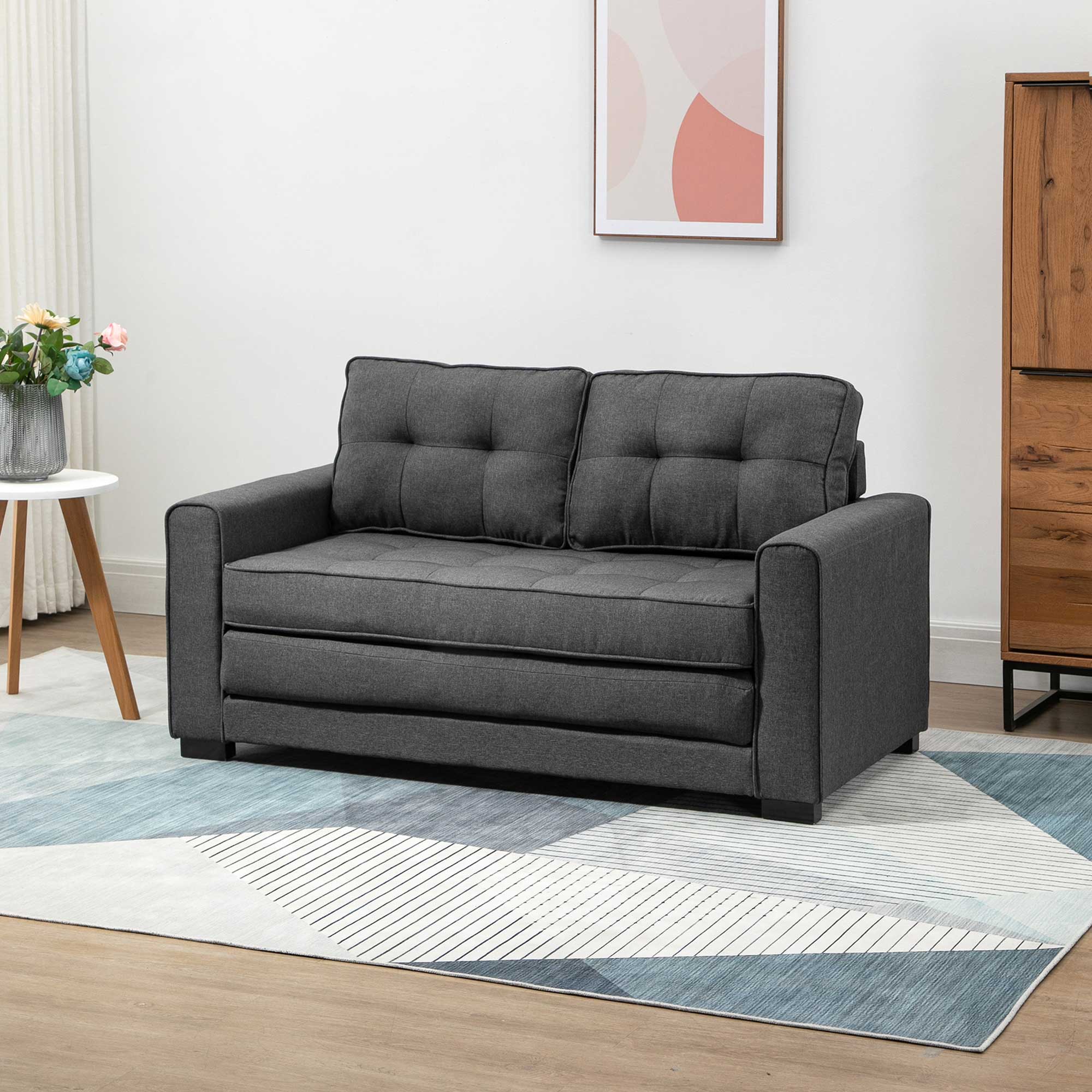 HOMCOM 2-Sitzer Schlafsofa – Kompakt, bequem und praktisch