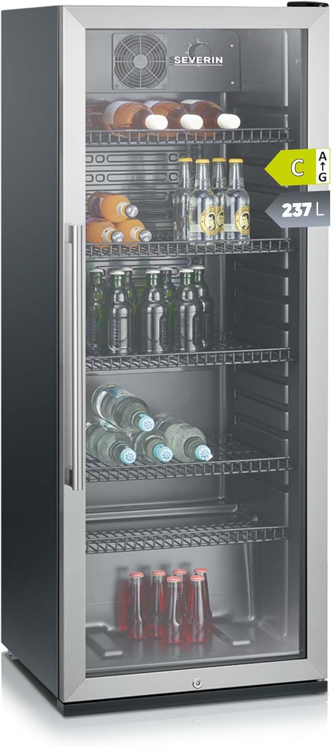 SEVERIN Flaschenkühlschrank 118 L LED – Sicher, Geräumig & Perfekt temperiert