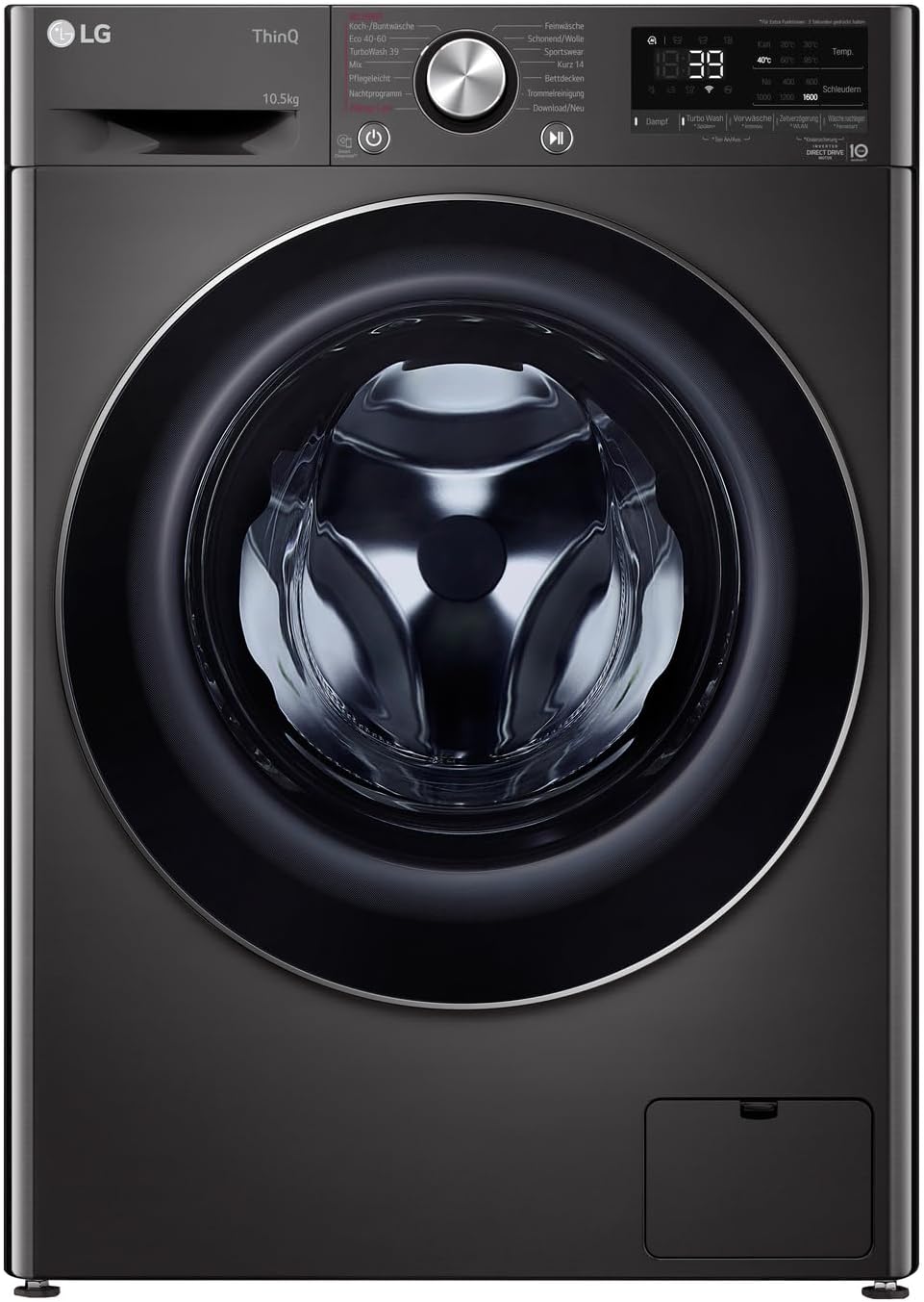 LG F4WV7080 Frontlader-Waschmaschine – 8 kg, 1400 U/min, AI Direct Drive, Dampfreinigung, Wi-Fi, Energieeffizienz Triple A, Weiß