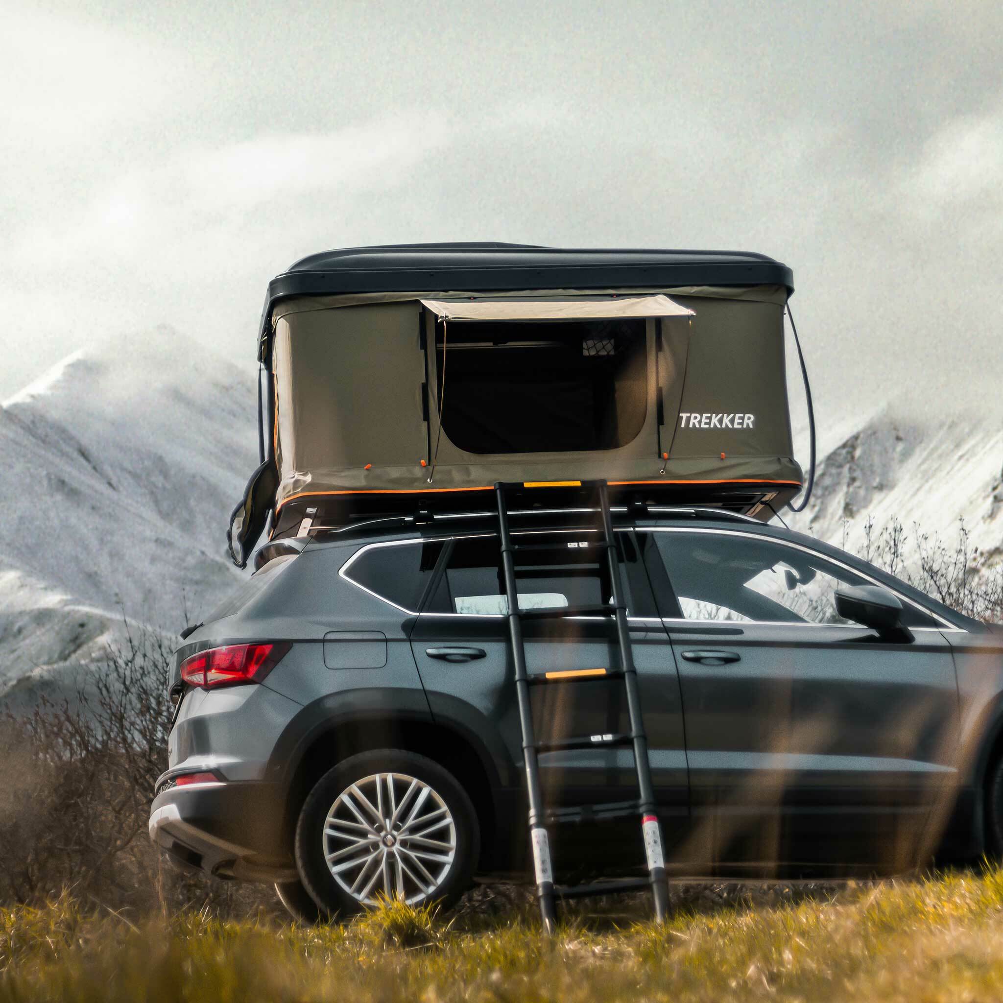 Trekker Dachzelt Hut M – Grau, für 2–3 Personen