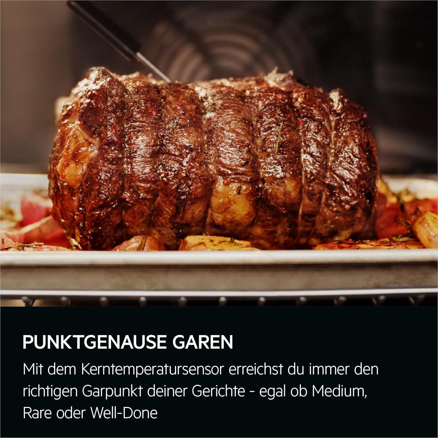 AEG BPE53516AB Einbau-Backofen Serie 5 – Pyrolyse, Heißluft, 25 Programme, LED-Touch, Kühle Tür, Schwarz