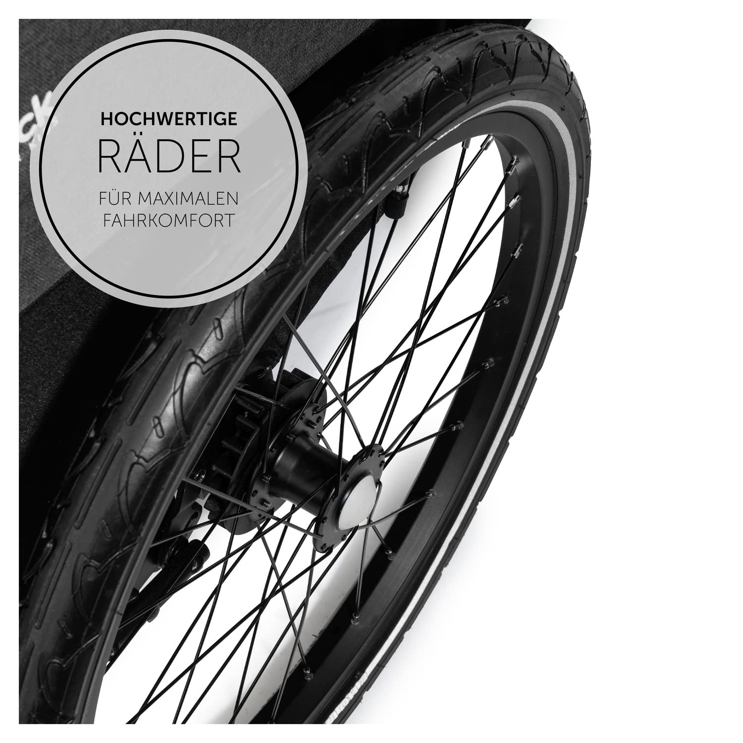 hauck Dryk Duo Plus – 2-in-1 Fahrradanhänger & Kinderwagen für 2 Kinder, mit Federung, LED & XL-Kofferraum