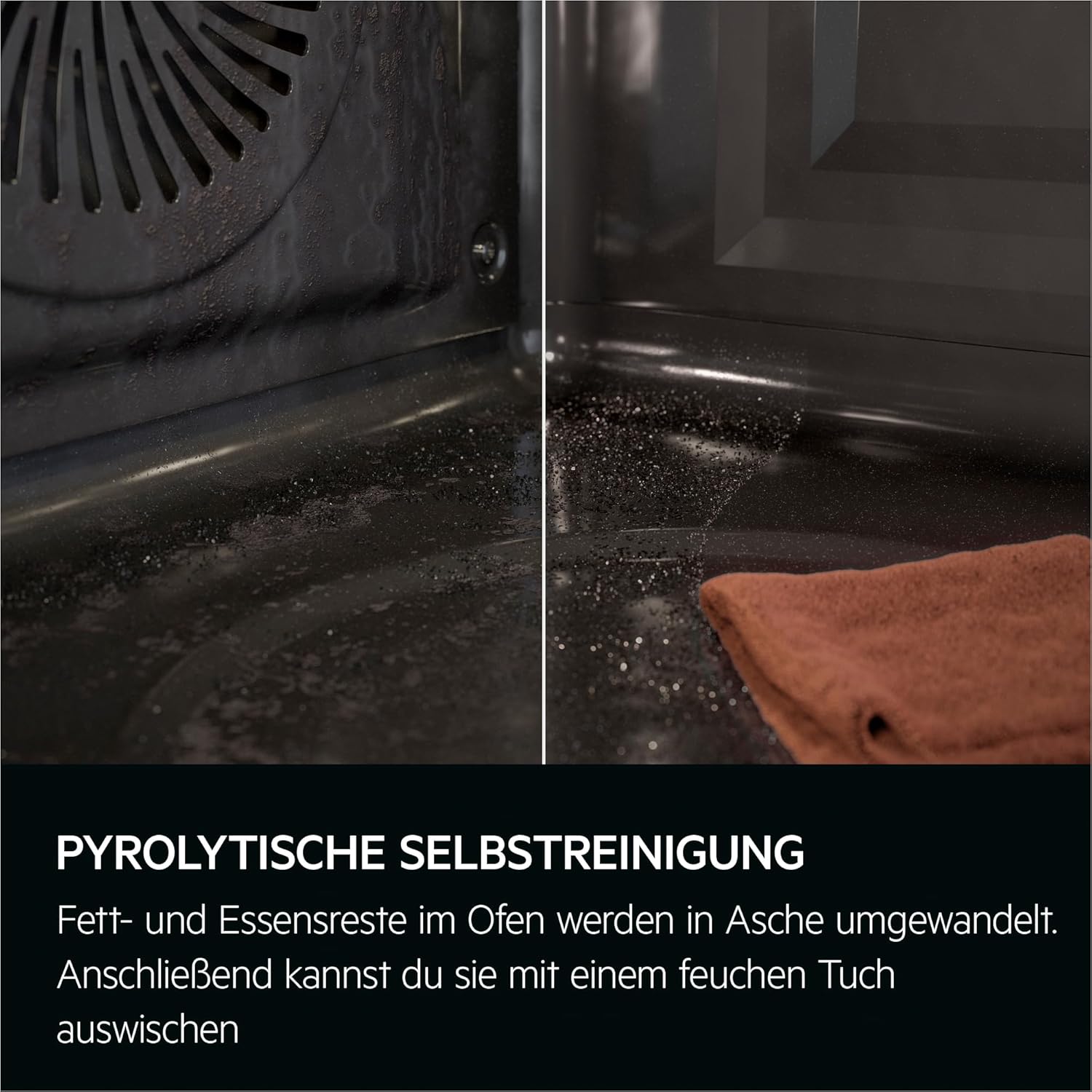 AEG BPE53516AB Einbau-Backofen Serie 5 – Pyrolyse, Heißluft, 25 Programme, LED-Touch, Kühle Tür, Schwarz