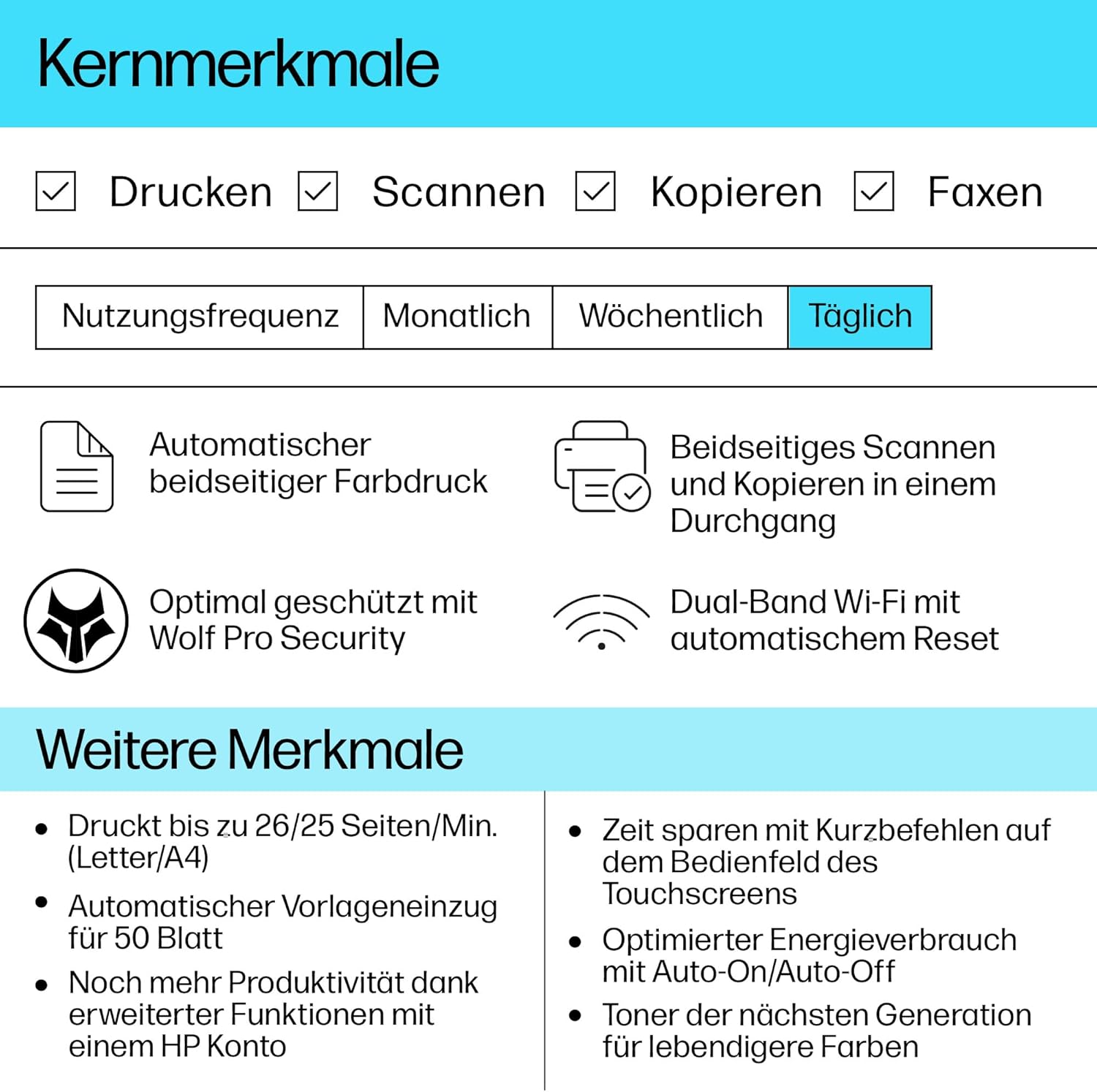 HP Color LaserJet Pro MFP 3302fdwg – Farb-Laserdrucker 4-in-1