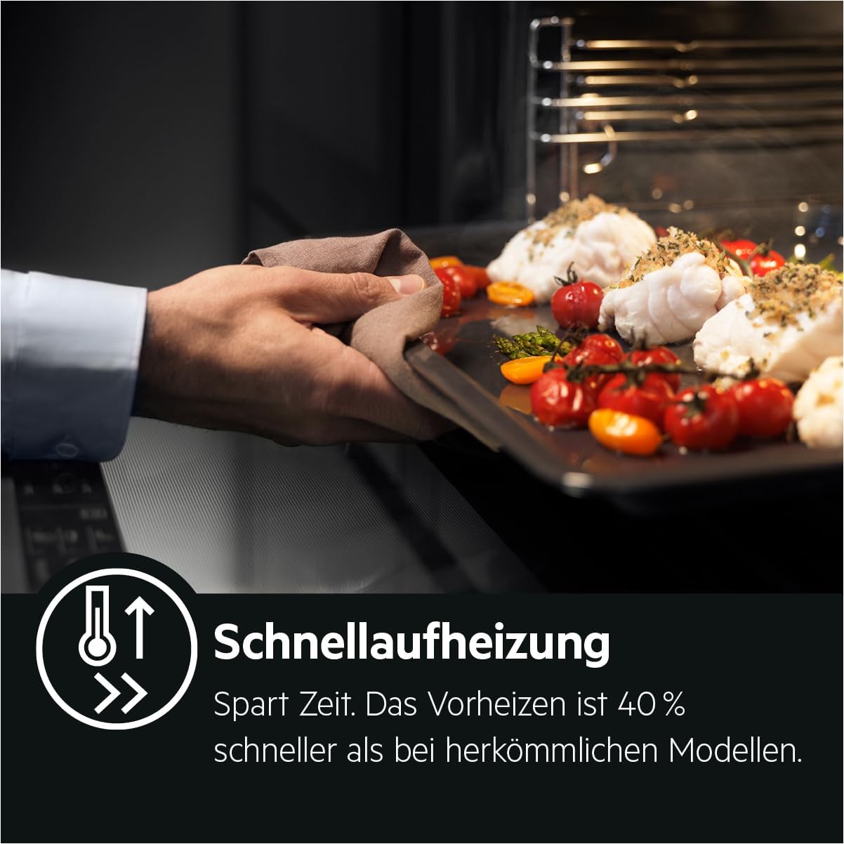 AEG BPE53516AB Einbau-Backofen Serie 5 – Pyrolyse, Heißluft, 25 Programme, LED-Touch, Kühle Tür, Schwarz