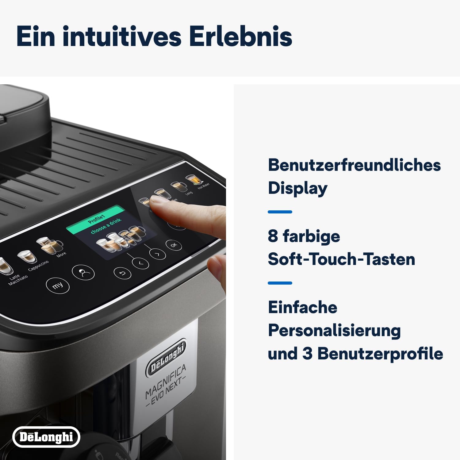 De'Longhi Magnifica Evo ECAM 292.81.B – Vollautomatische Kaffeemaschine mit LatteCrema System