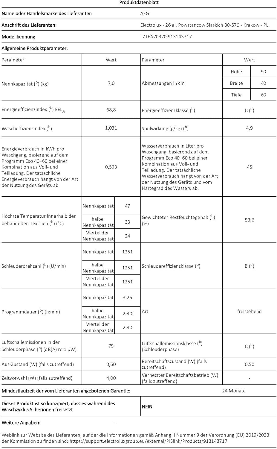 AEG LTR7A71370 Serie 7000 Toplader Waschmaschine mit ProSteam – Frische Wäsche in Rekordzeit