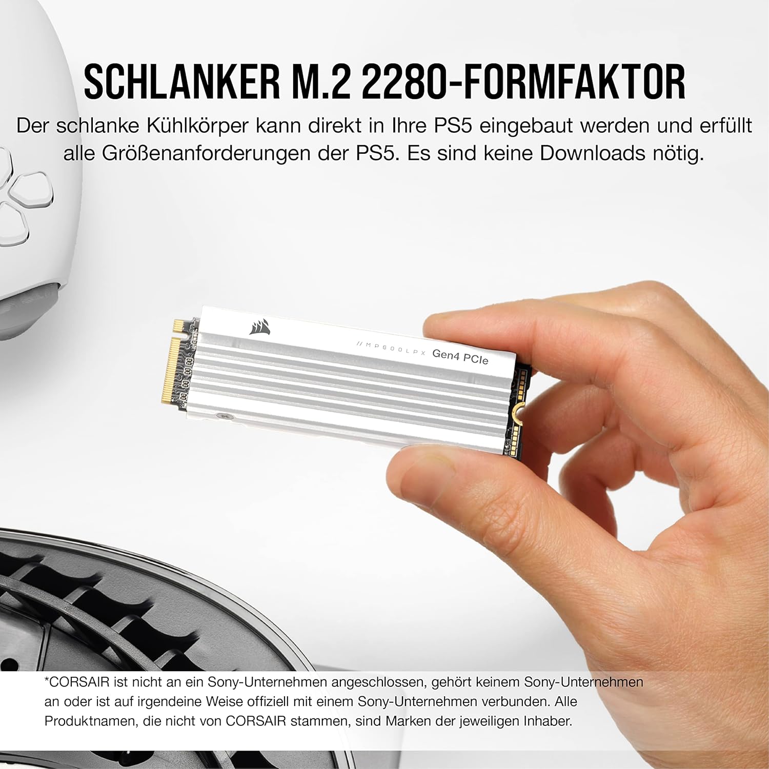 Corsair MP600 PRO LPX 1 TB M.2 PCIe Gen4 NVMe SSD – Höchste Geschwindigkeit für Gaming & High-End-PCs