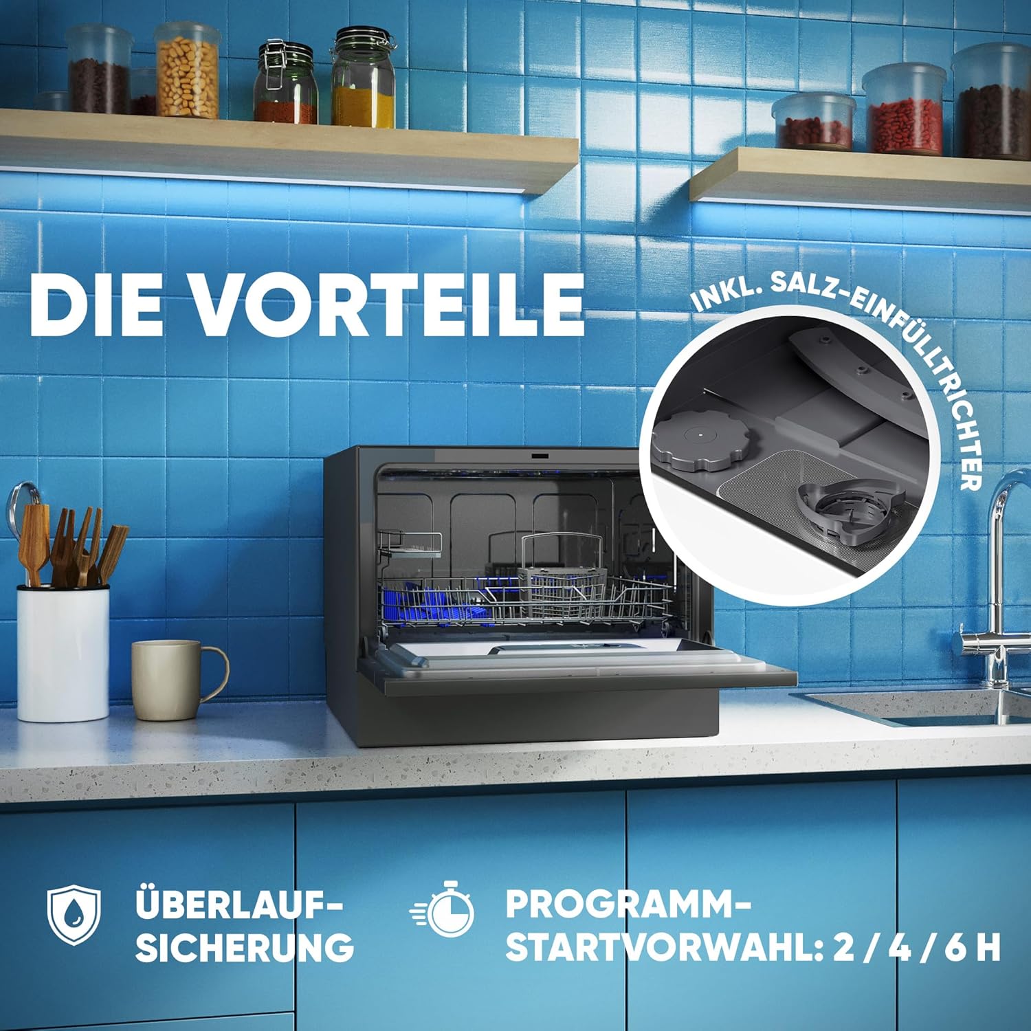 Bomann Mini Geschirrspüler TSG 7405 – kompakt, leise & energieeffizient