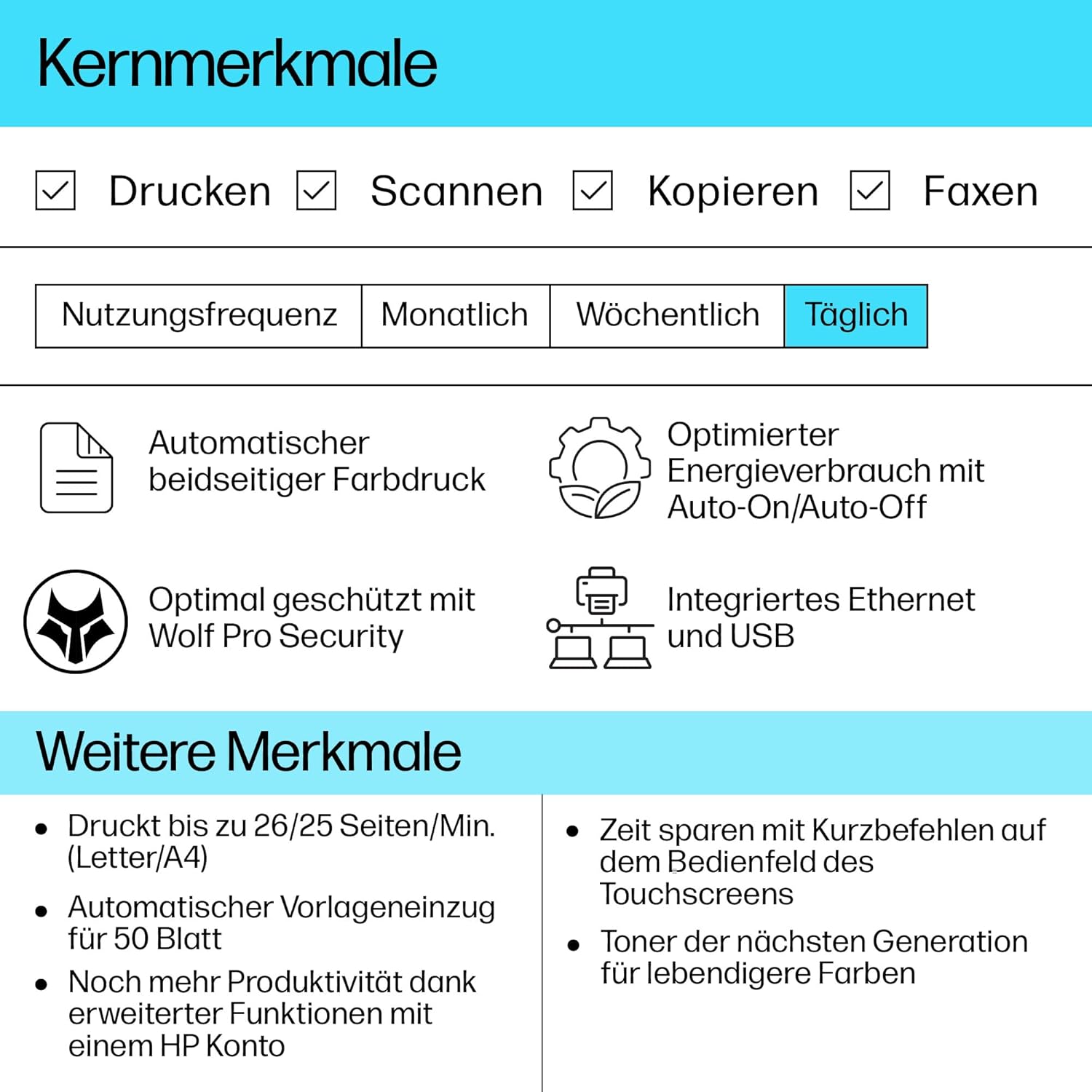 HP Color LaserJet Pro MFP 3302fdwg – Farb-Laserdrucker 4-in-1