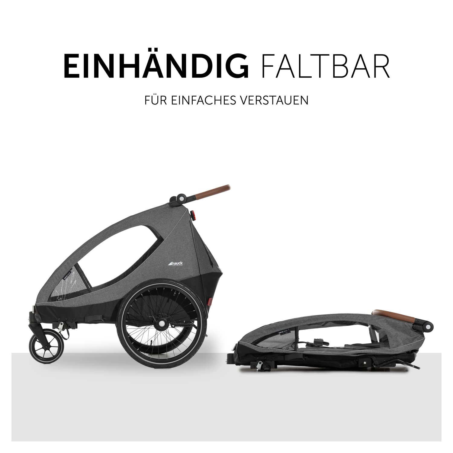 hauck Dryk Duo Plus – 2-in-1 Fahrradanhänger & Kinderwagen