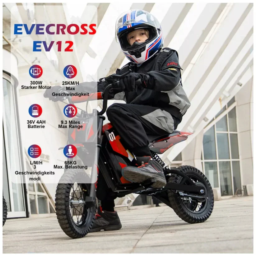 EVERCROSS EV12M Kinder-Elektromotorrad – Spaß & Sicherheit für kleine Abenteurer
