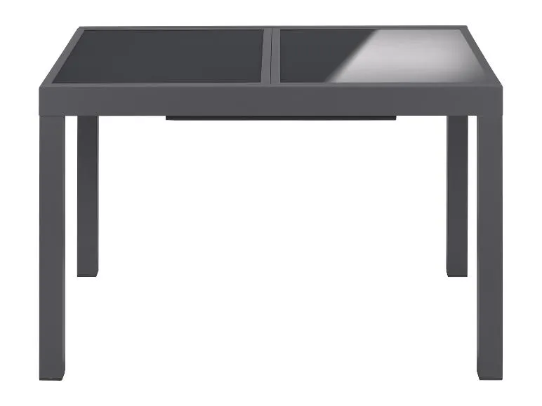 LIVARNO home Houston 9-teiliges Aluminium-Garten-Set – Ausziehbarer Tisch + 8 Hohe Stühle, Grau