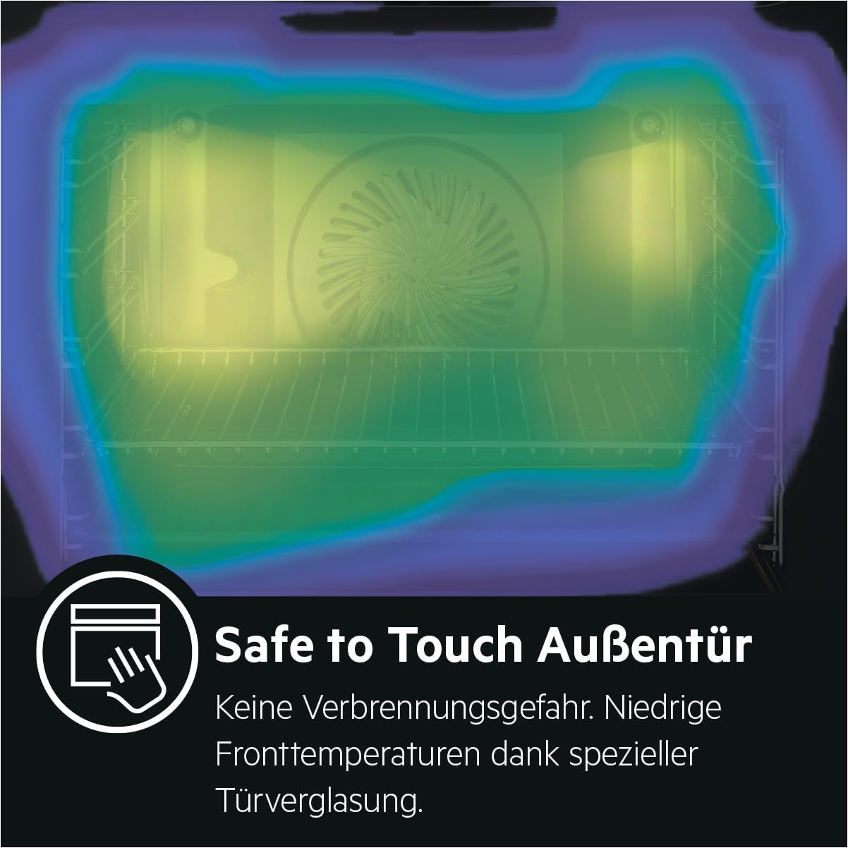 AEG BPE53516AB Einbau-Backofen Serie 5 – Pyrolyse, Heißluft, 25 Programme, LED-Touch, Kühle Tür, Schwarz