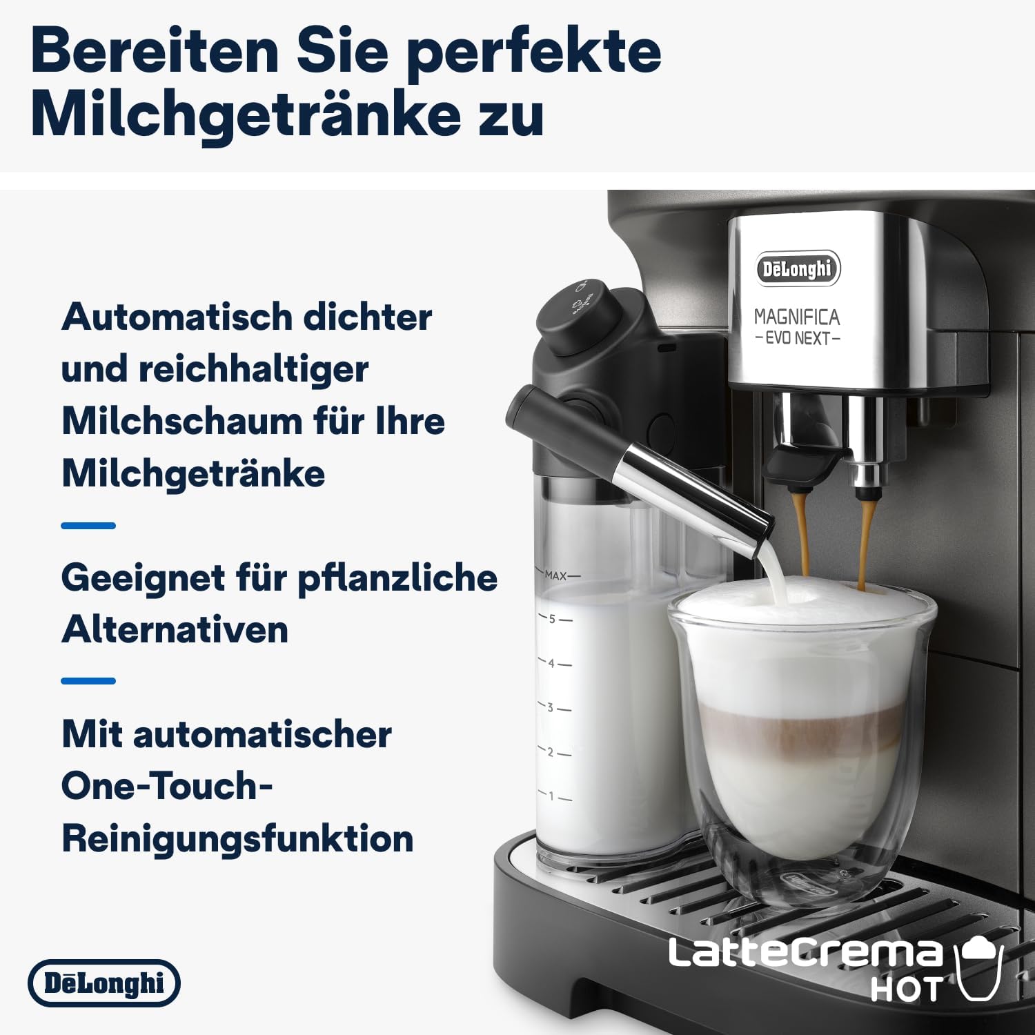 De'Longhi Magnifica Evo ECAM 292.81.B – Vollautomatische Kaffeemaschine mit LatteCrema System