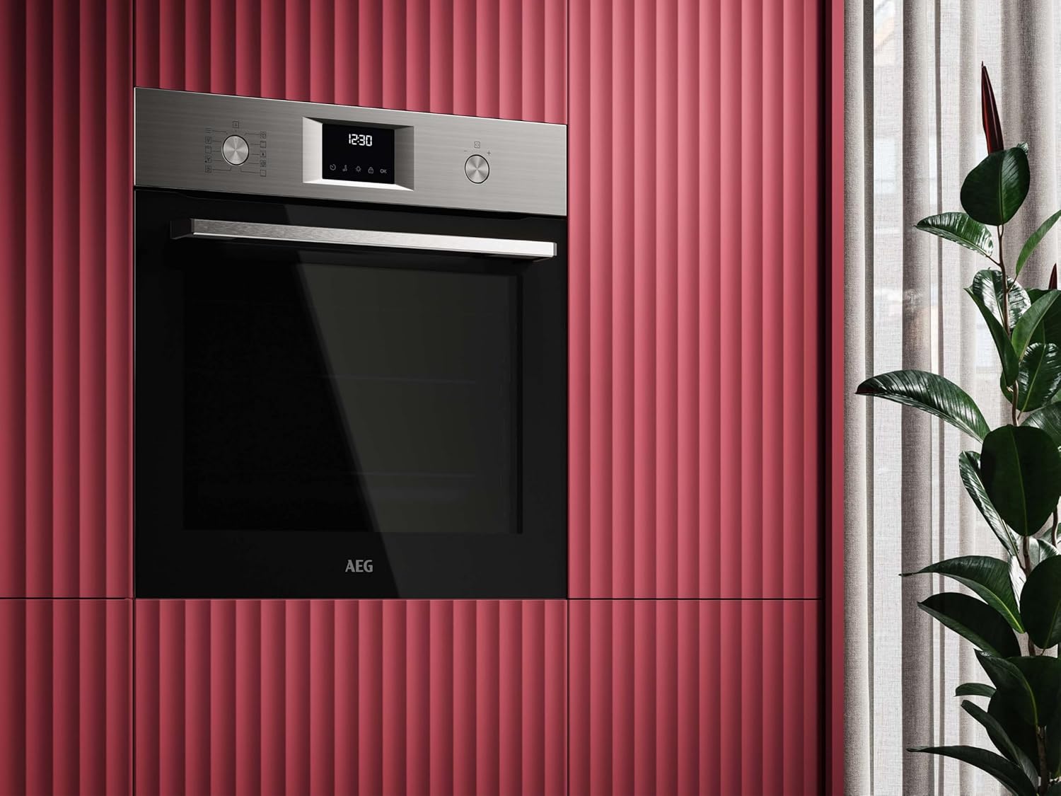 AEG BPE53516AB Einbau-Backofen Serie 5 – Pyrolyse, Heißluft, 25 Programme, LED-Touch, Kühle Tür, Schwarz