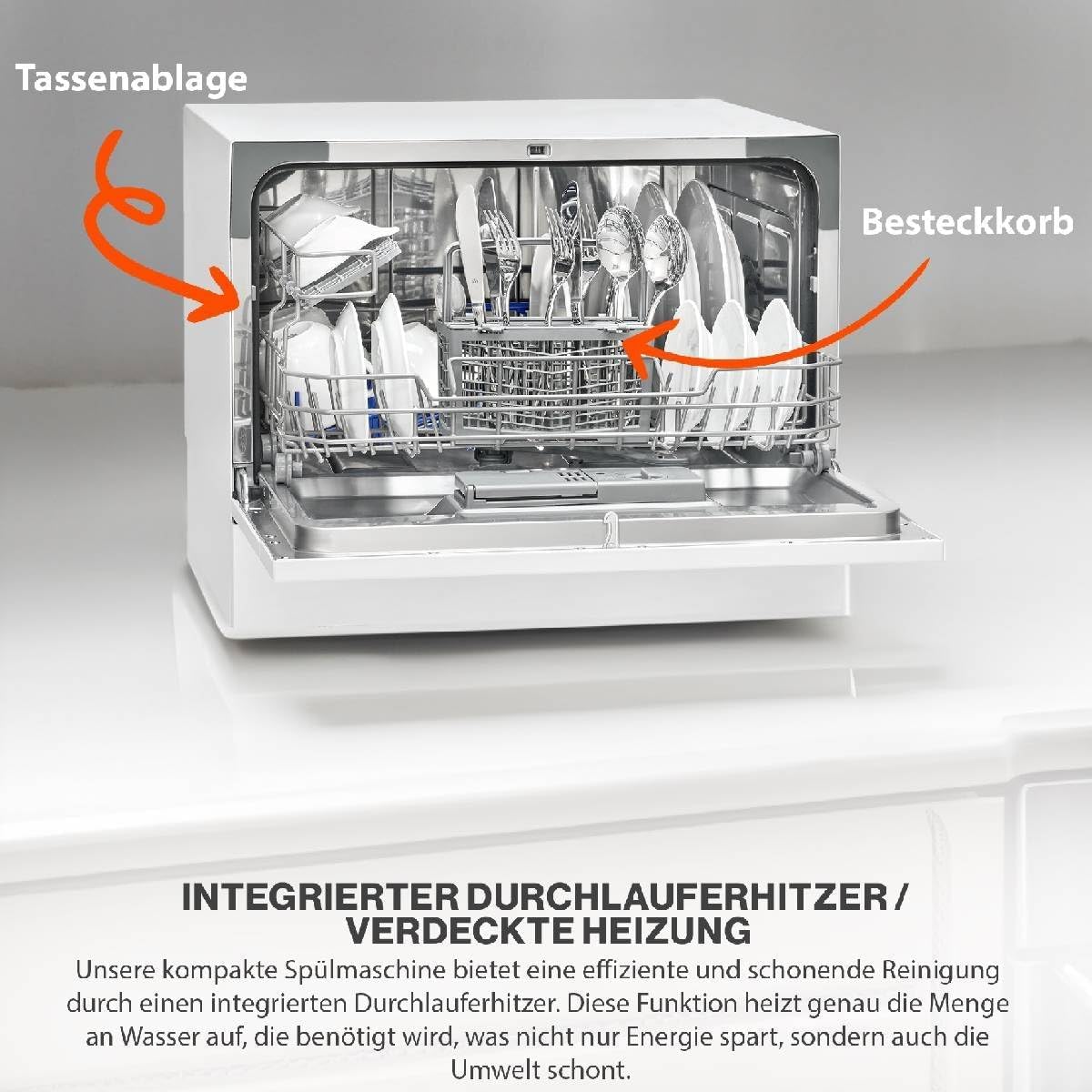 Bomann Mini Geschirrspüler TSG 7405 – kompakt, leise & energieeffizient