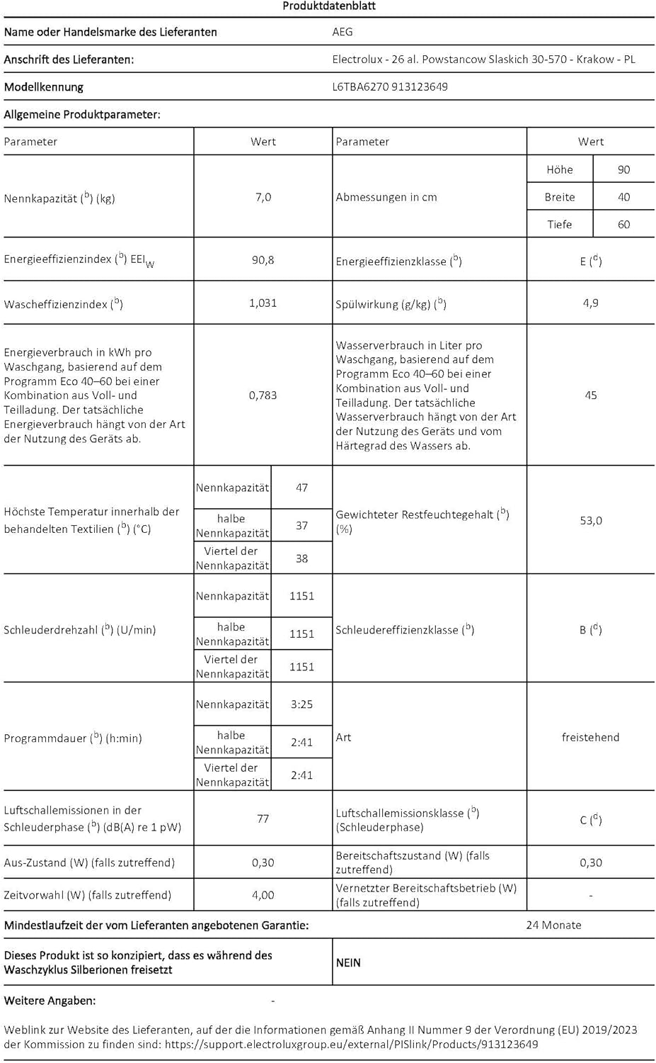 AEG LTR7A71370 Serie 7000 Toplader Waschmaschine mit ProSteam – Frische Wäsche in Rekordzeit
