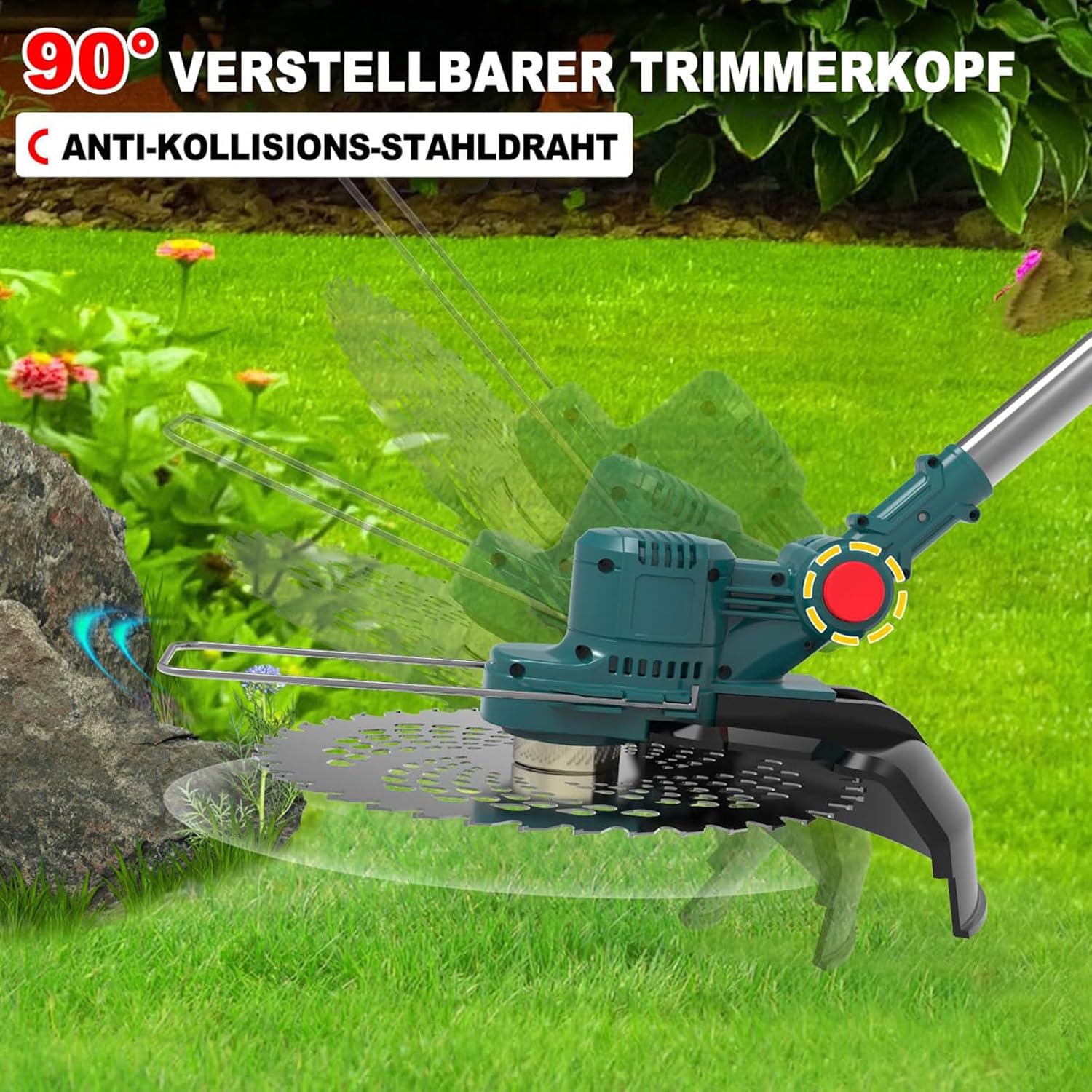 Hengriacly Akku-Rasentrimmer 21V – Kraftvoll, leicht & vielseitig