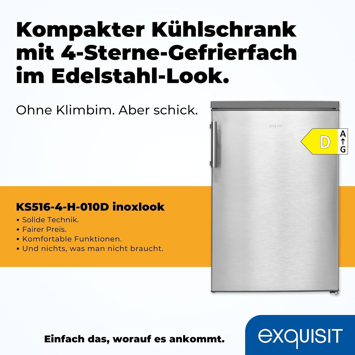 Exquisit Kühlschrank mit Gefrierfach 120 L – Kompakt, Effizient & Praktisch