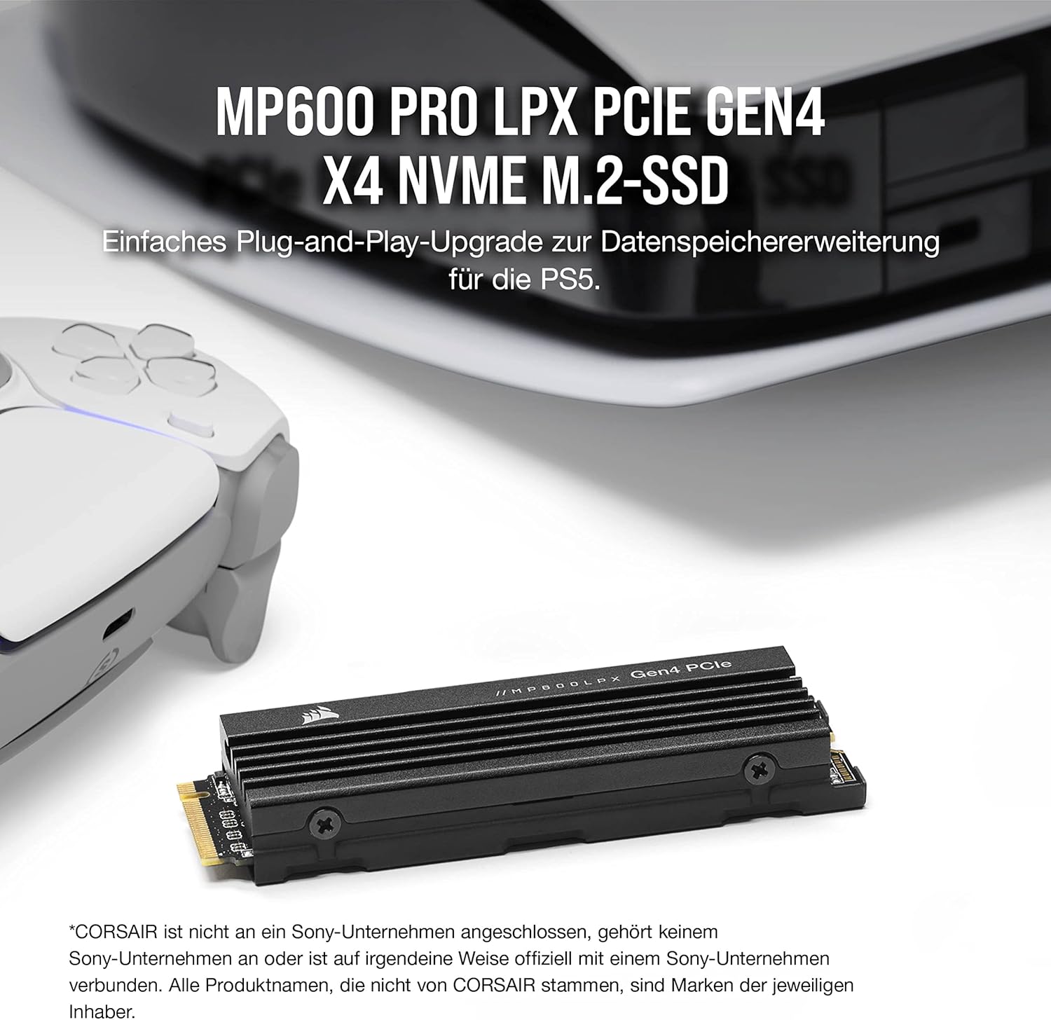 Corsair MP600 PRO LPX 1 TB M.2 PCIe Gen4 NVMe SSD – Höchste Geschwindigkeit für Gaming & High-End-PCs