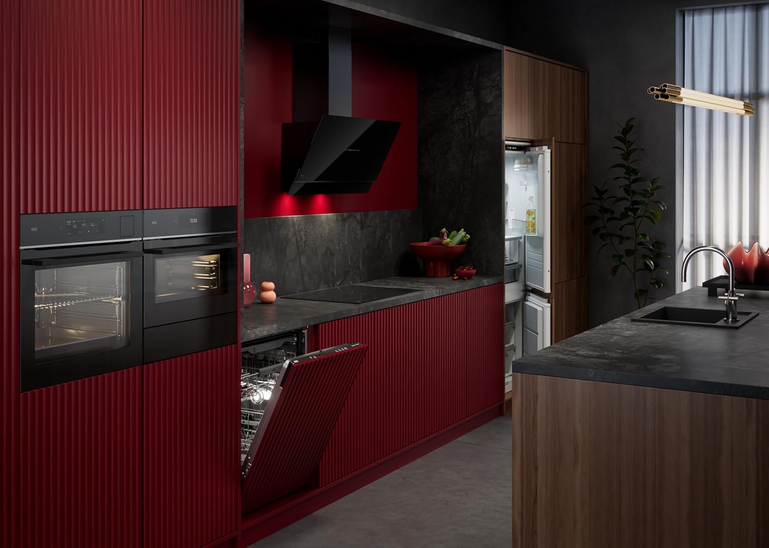 AEG BPE53516AB Einbau-Backofen Serie 5 – Pyrolyse, Heißluft, 25 Programme, LED-Touch, Kühle Tür, Schwarz