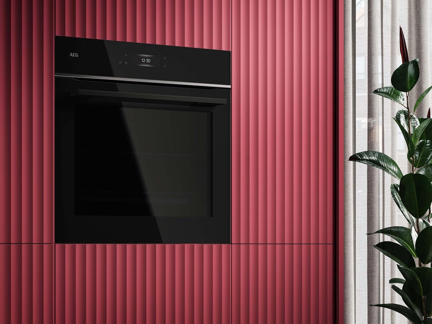 AEG BPE53516AB Einbau-Backofen Serie 5 – Pyrolyse, Heißluft, 25 Programme, LED-Touch, Kühle Tür, Schwarz