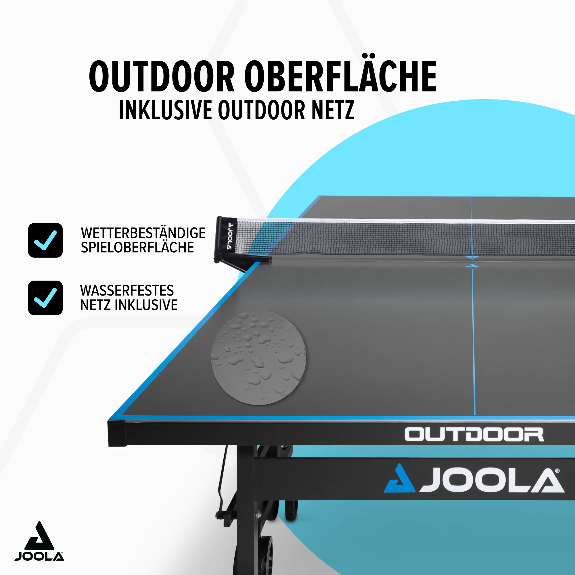 JOOLA J500A Outdoor Tischtennis-Tisch – Wetterfest & Mobil für Profi-Spaß zu Hause