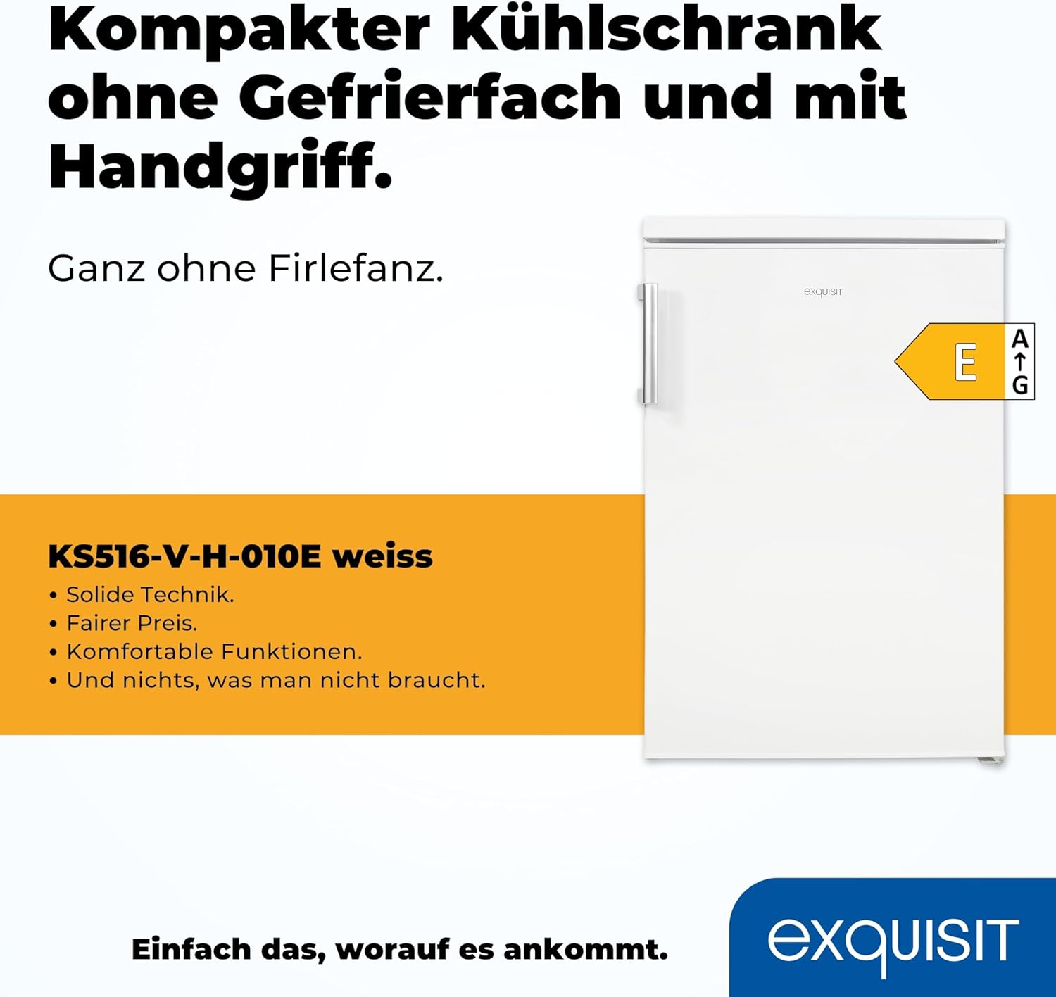 Exquisit Kühlschrank 133 L – Praktisch, leise & energiesparend