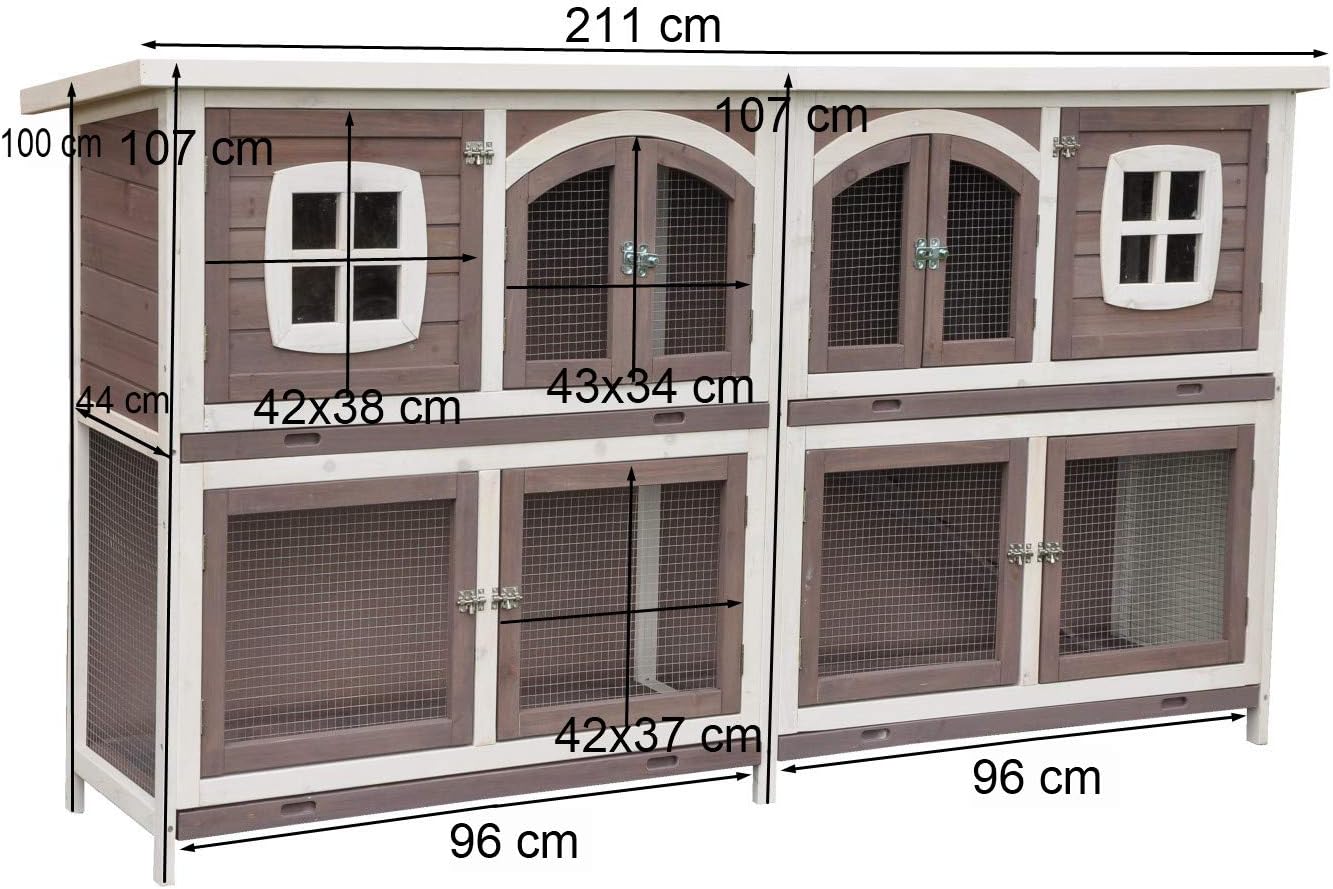 nanook Murmel XXL Doppel-Kaninchenstall – Komfort & Sicherheit für deine Nager