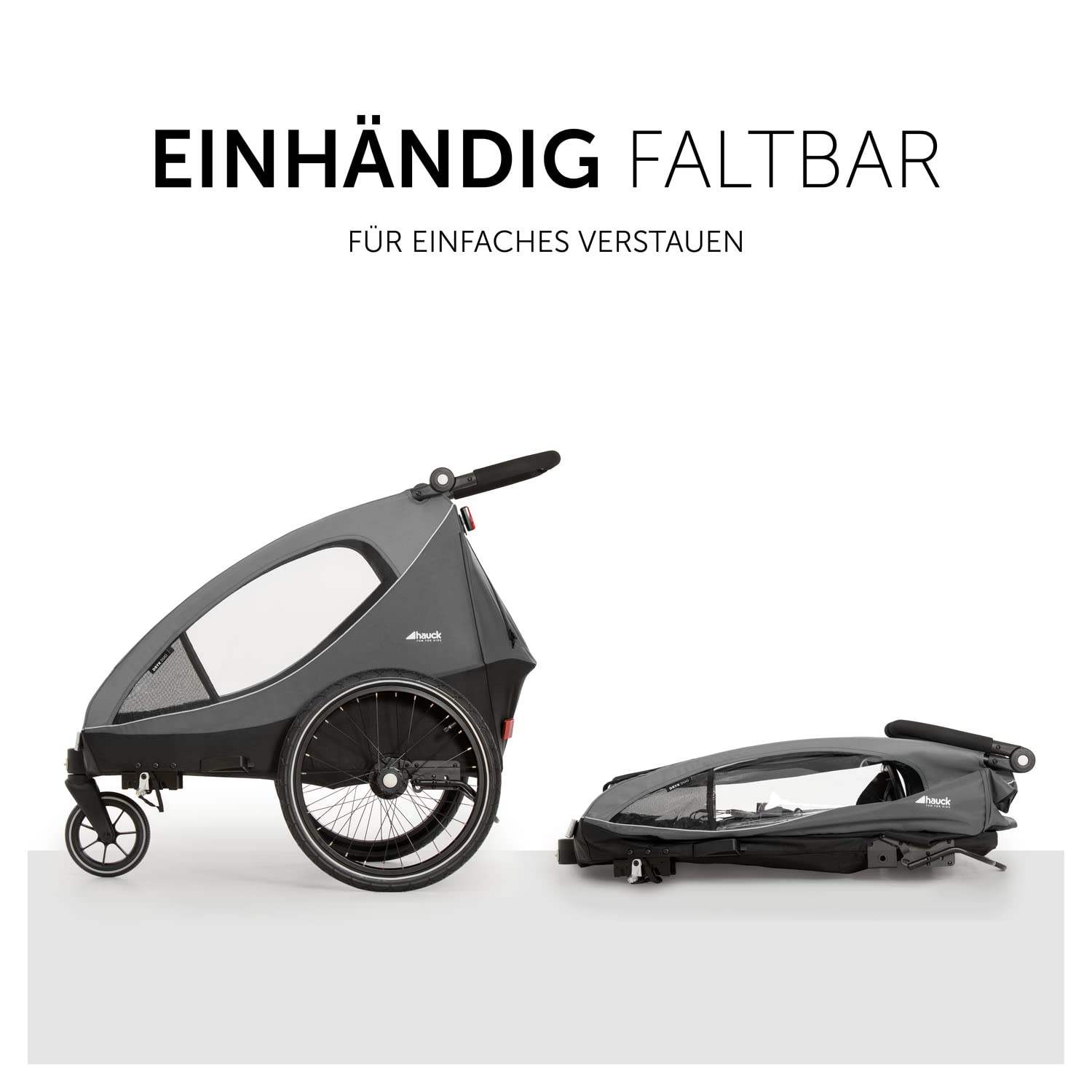 hauck Dryk Duo Plus – 2-in-1 Fahrradanhänger & Kinderwagen