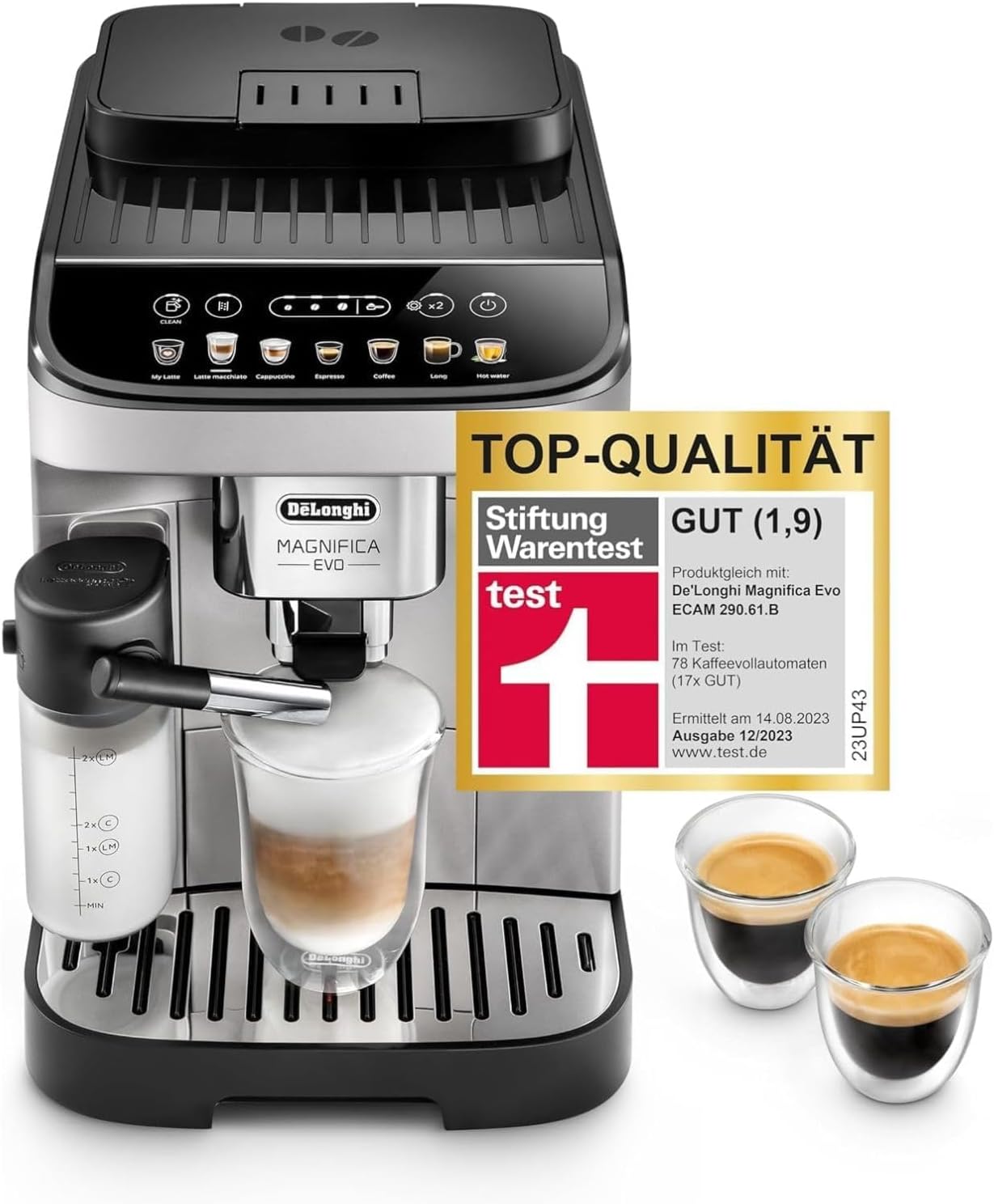 De'Longhi Magnifica Evo ECAM 292.81.B – Vollautomatische Kaffeemaschine mit LatteCrema System