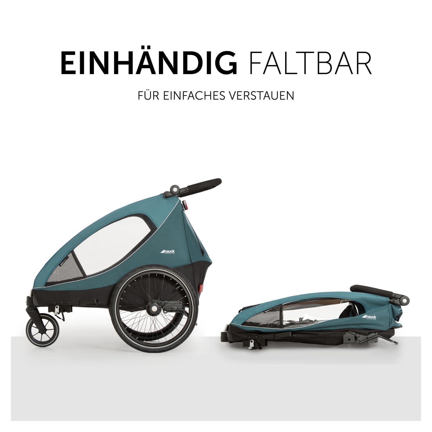 hauck Dryk Duo Plus – 2-in-1 Fahrradanhänger & Kinderwagen