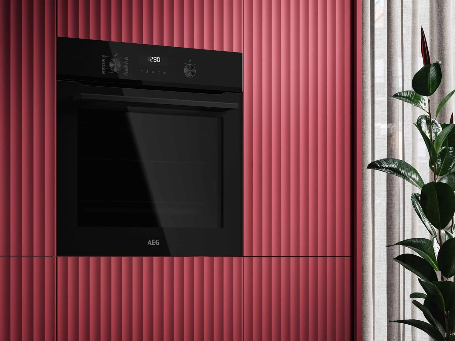 AEG BPE53516AB Einbau-Backofen Serie 5 – Pyrolyse, Heißluft, 25 Programme, LED-Touch, Kühle Tür, Schwarz