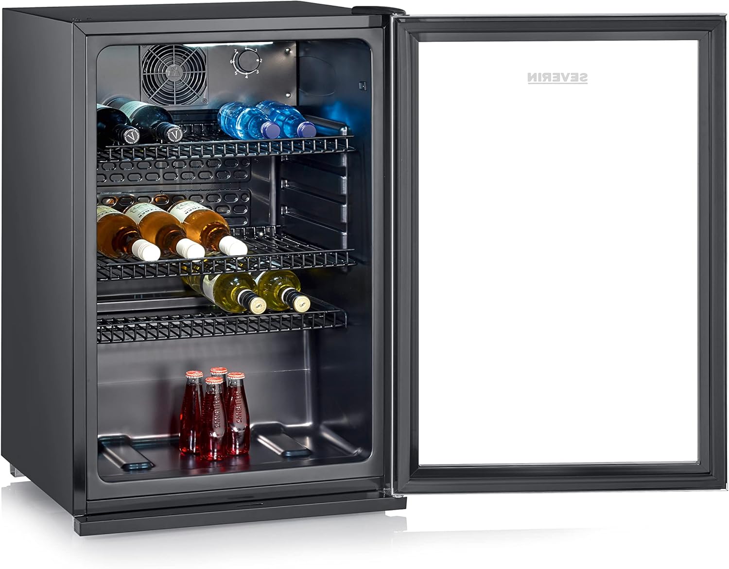 SEVERIN Flaschenkühlschrank 118 L LED – Sicher, Geräumig & Perfekt temperiert