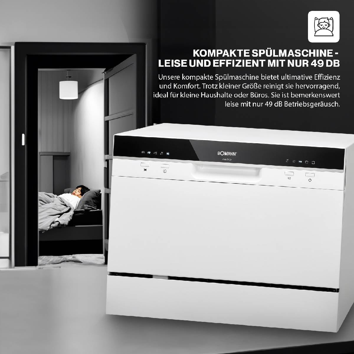 Bomann Mini Geschirrspüler TSG 7405 – kompakt, leise & energieeffizient
