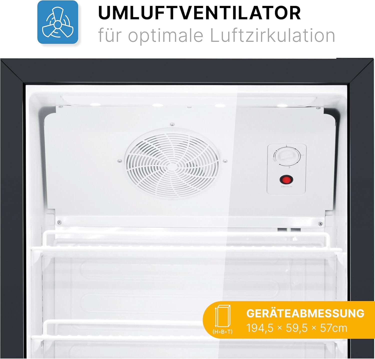 Bomann Getränkekühlschrank 347 L mit Glastür & LED-Beleuchtung – Sicher, Flexibel & Stilvoll