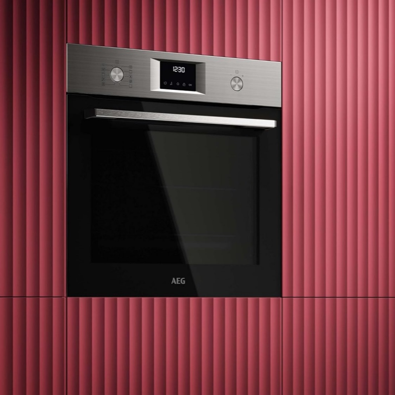 AEG BPE53516AB Einbau-Backofen Serie 5 – Pyrolyse, Heißluft, 25 Programme, LED-Touch, Kühle Tür, Schwarz