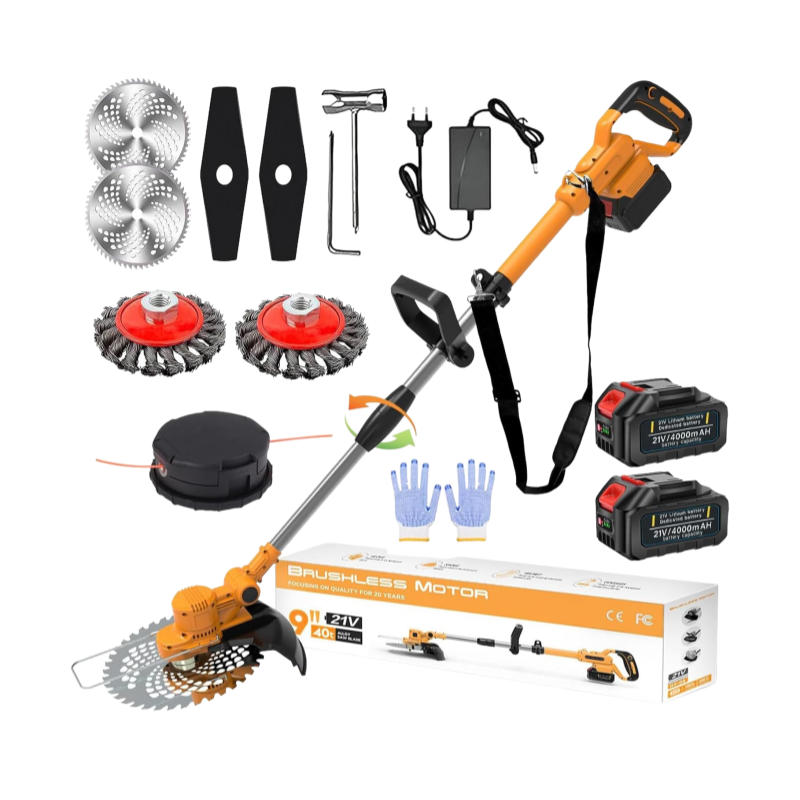 4-in-1 Akku-Gartenfräse & Rasentrimmer 21V – Effizient, Kraftvoll & Vielseitig