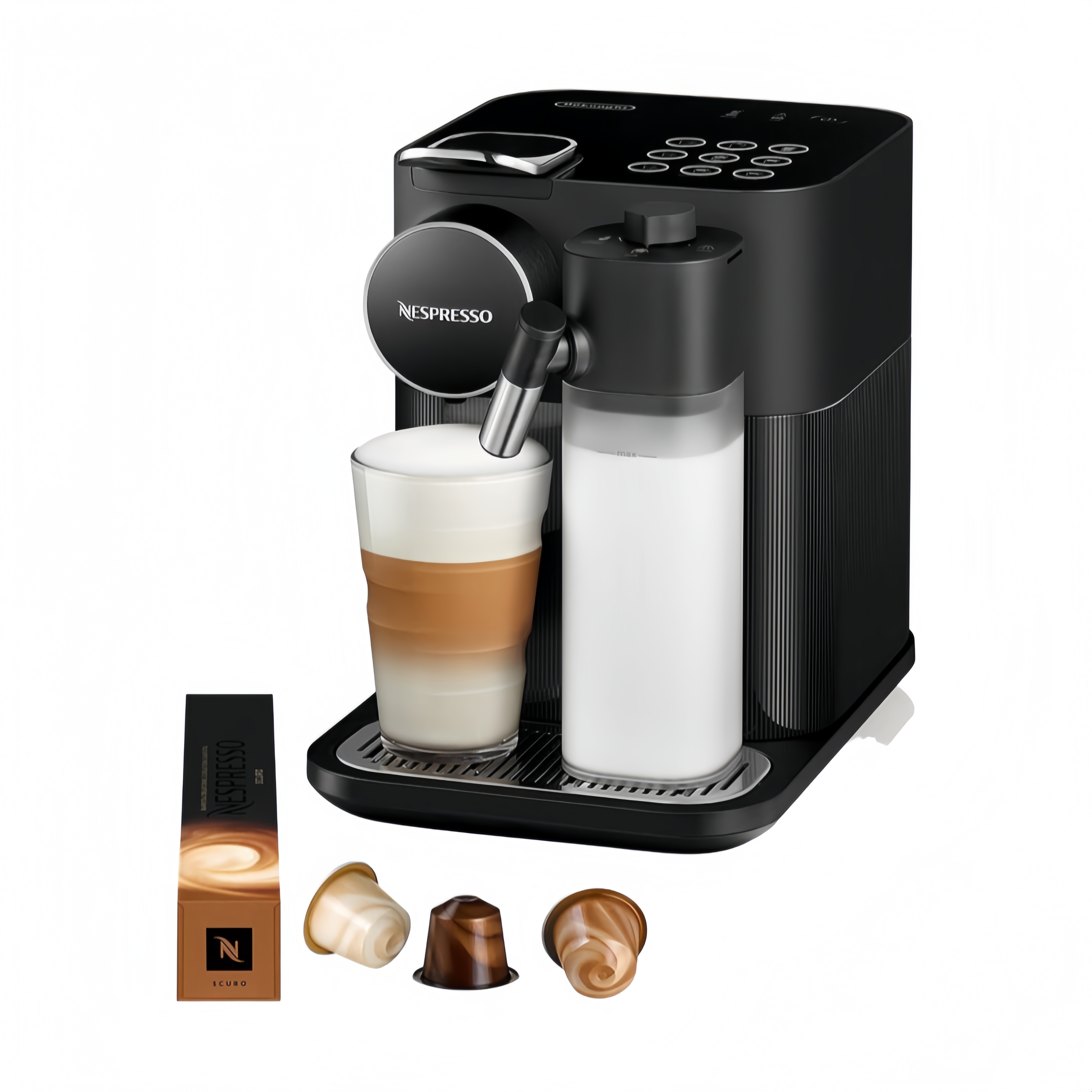 Nespresso De’Longhi Gran Lattissima EN640.W – Kapselmaschine mit automatischem Milchsystem, 19 bar, 1400W, Weiß