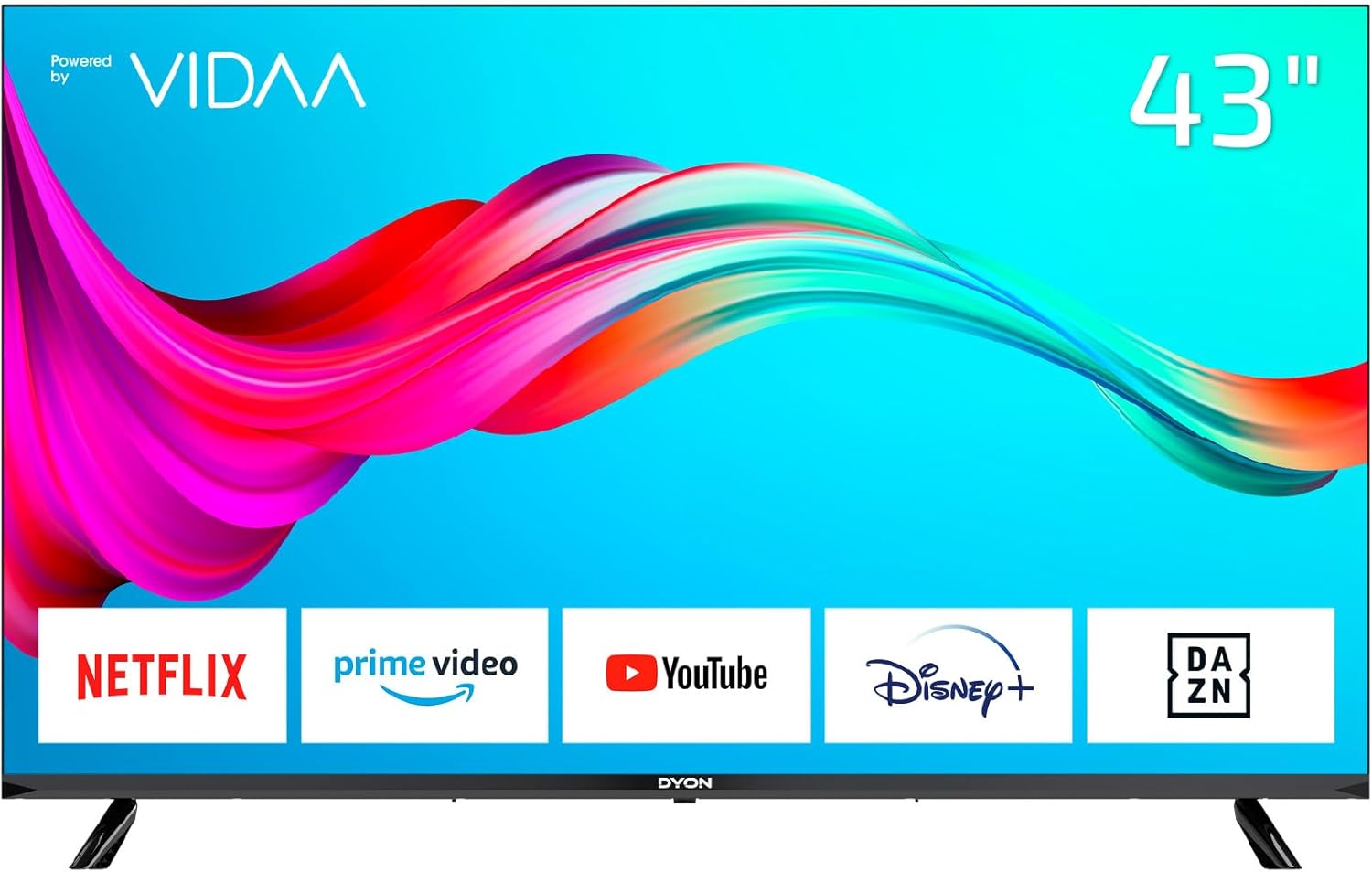 DYON Smart 43 VX – 43 Zoll Full HD Smart TV mit Triple Tuner, App Store & Streaming-Diensten