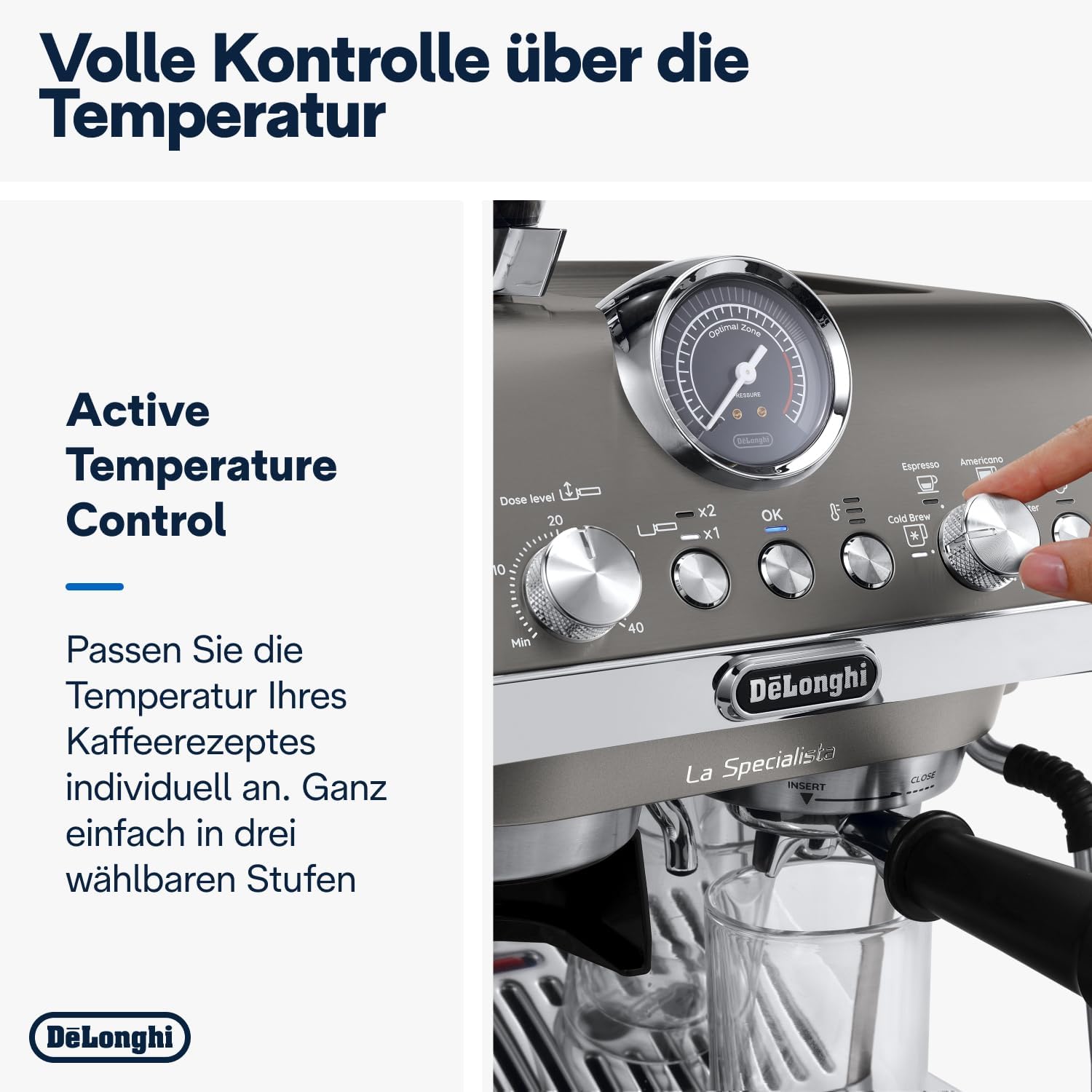 De’Longhi La Specialista Arte EC9155.MB – Siebträgermaschine, 15 Bar, 1300 W