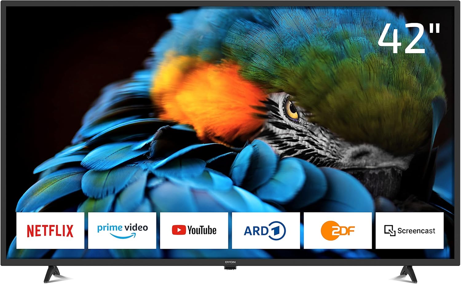 DYON Smart 43 VX – 43 Zoll Full HD Smart TV mit Triple Tuner, App Store & Streaming-Diensten