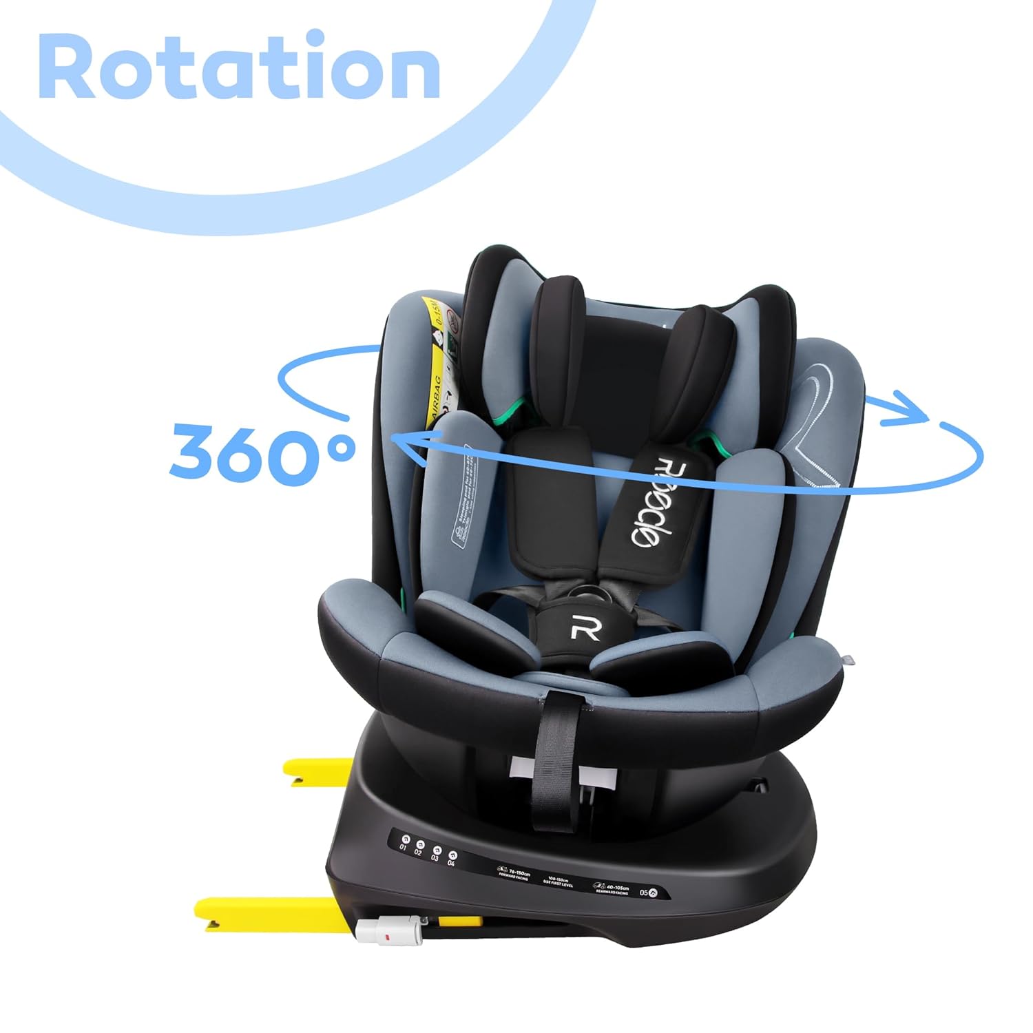 Reecle 360 i-Size – Kindersitz 40-150 cm, ISOFIX, 0-12 Jahre, Reboarder