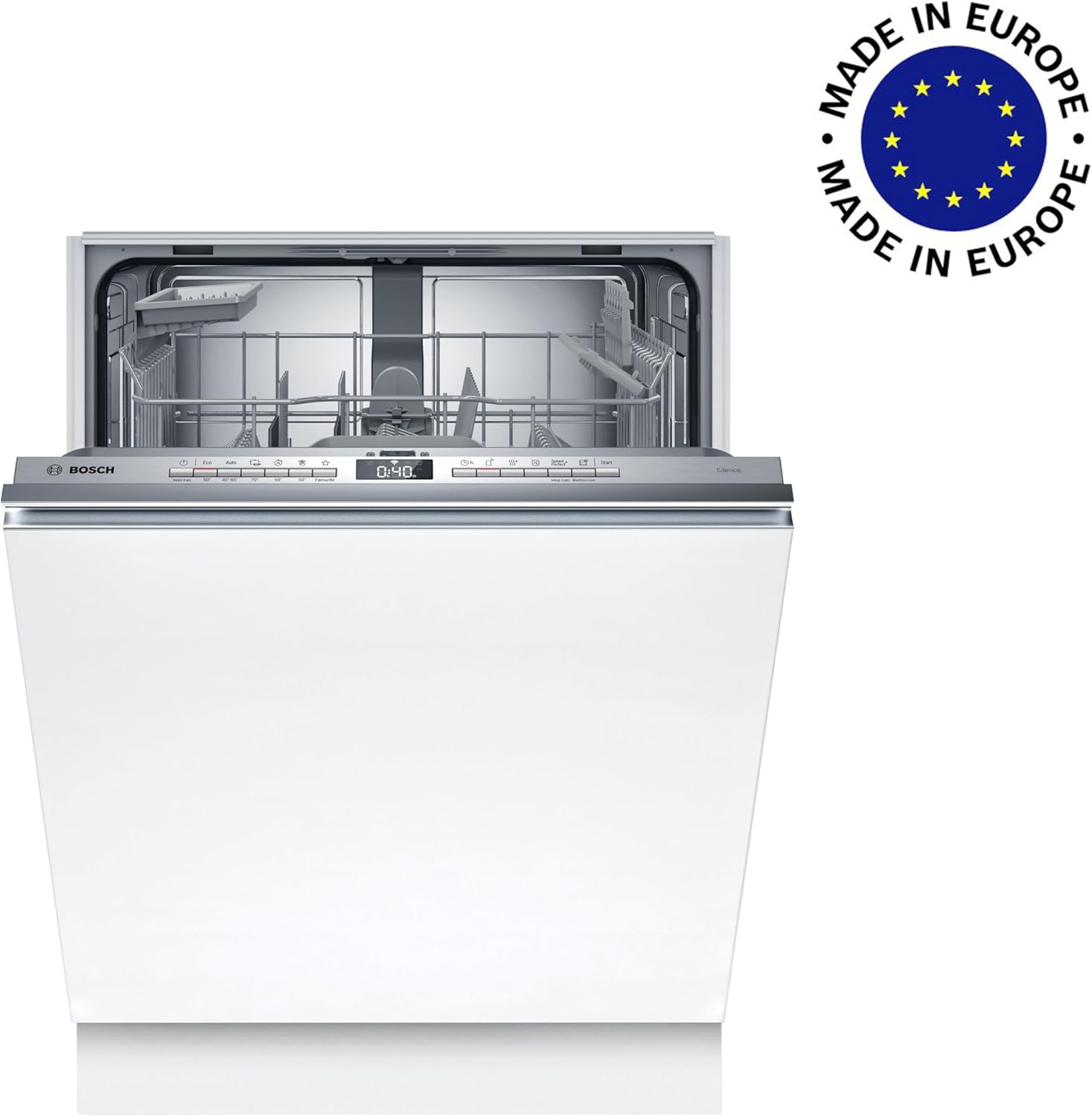 Bosch SMV4ETX08E Serie 4 – Vollintegriert 60 cm, Besteckkorb, Leise