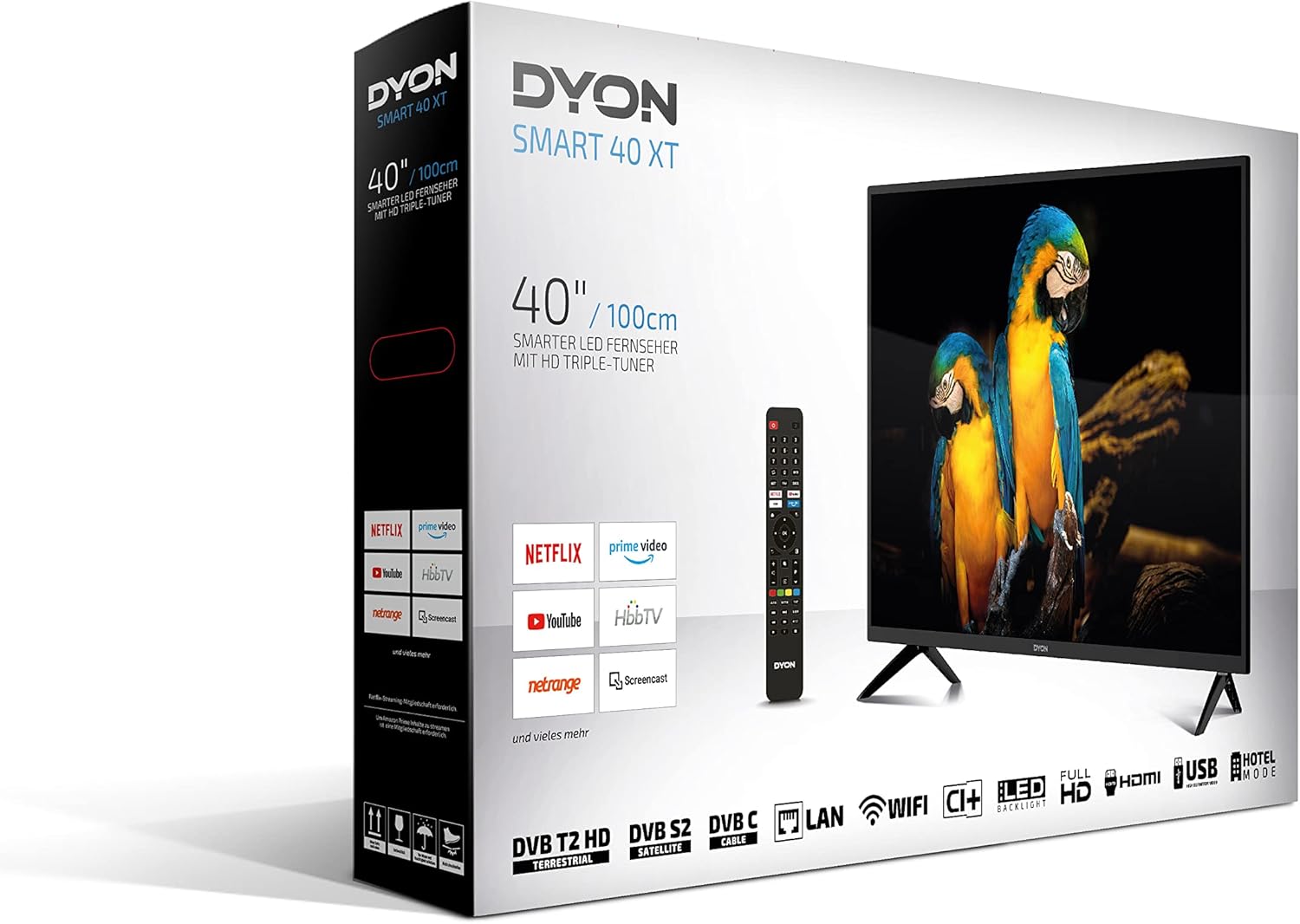 DYON Smart 43 VX – 43 Zoll Full HD Smart TV mit Triple Tuner, App Store & Streaming-Diensten
