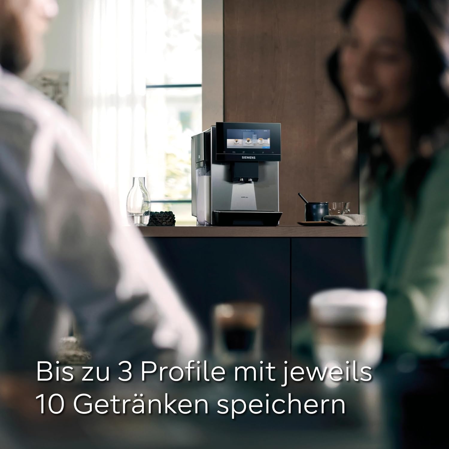 Siemens EQ900 TQ903D03 Kaffeevollautomat – 1500 W, Full-Touch-Display, App-Steuerung