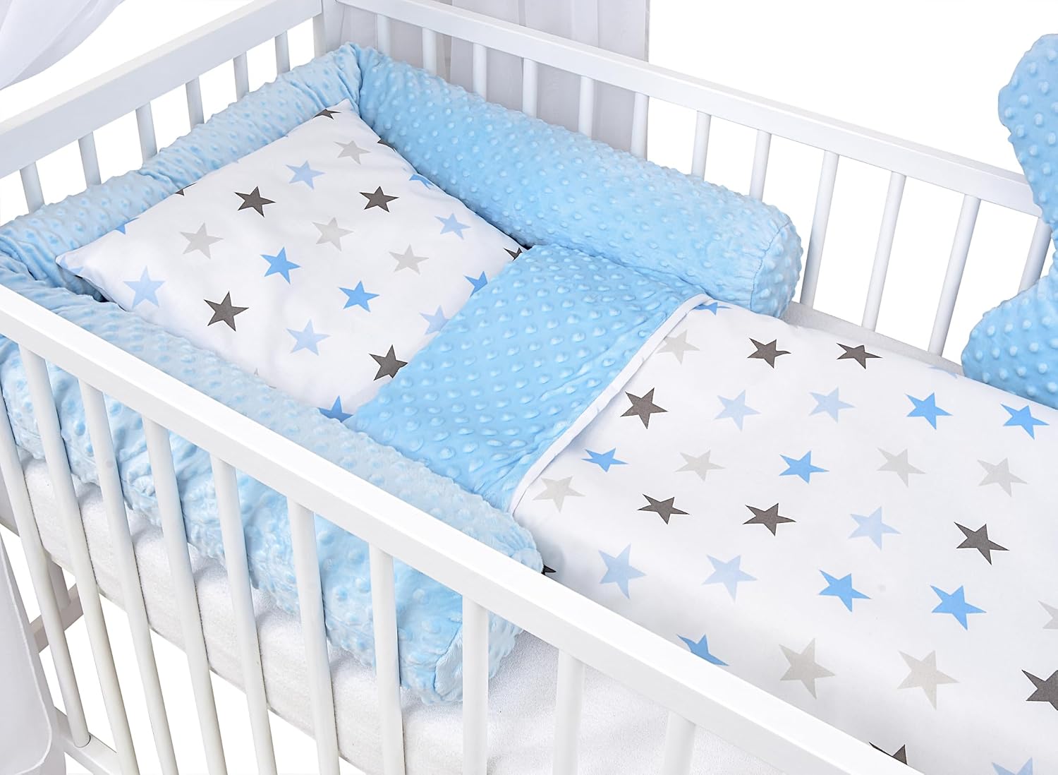 Baby Delux Babybett Hausbett – 60x120 cm, Komplett Set, Schublade & Rausfallschutz