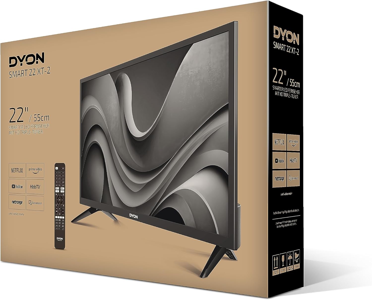 DYON Smart 43 VX – 43 Zoll Full HD Smart TV mit Triple Tuner, App Store & Streaming-Diensten